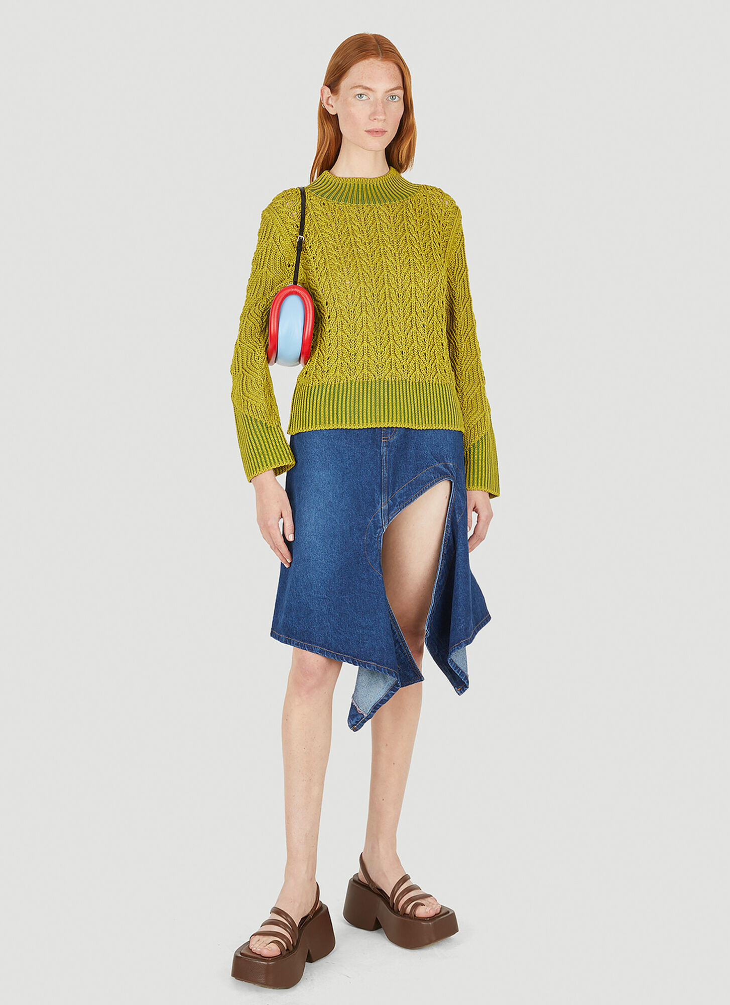  Paula Canovas Del Vas Paula Canovas Del Vas Relaxed Knit Jumper - Frau Strick Green M 