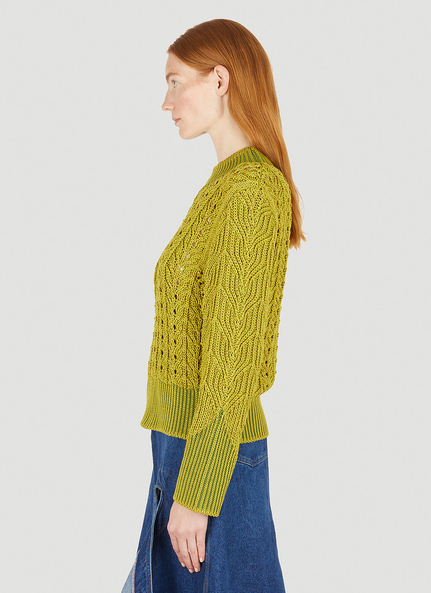  Paula Canovas Del Vas Paula Canovas Del Vas Relaxed Knit Jumper - Frau Strick Green M 
