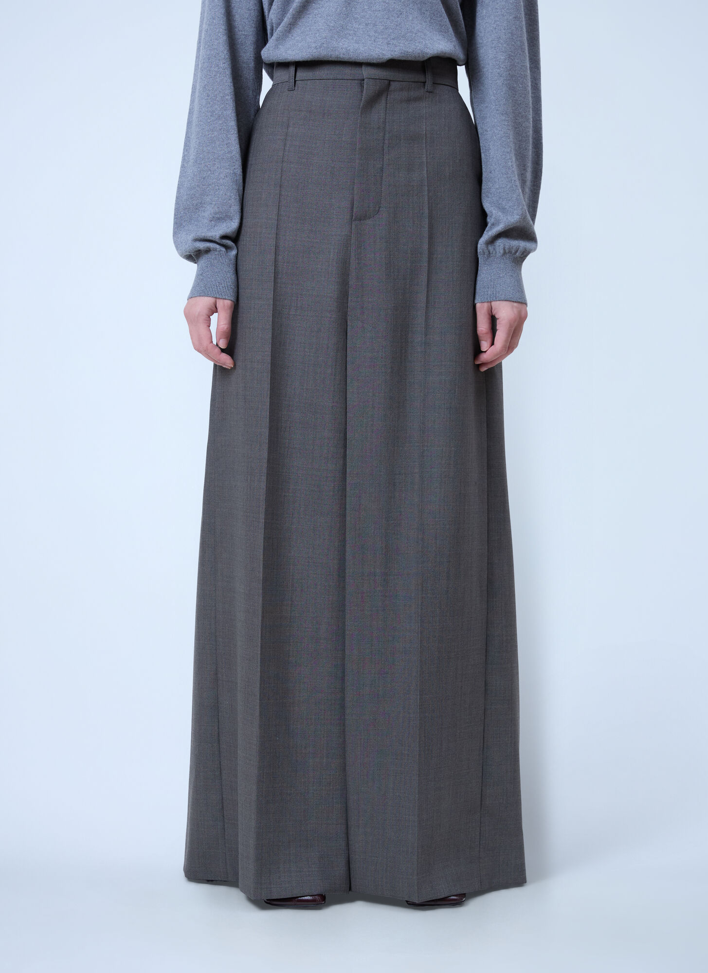 PHOEBE PHILO Double Slit Tailored Skirt – Woman Skirts Brown Fr – 36