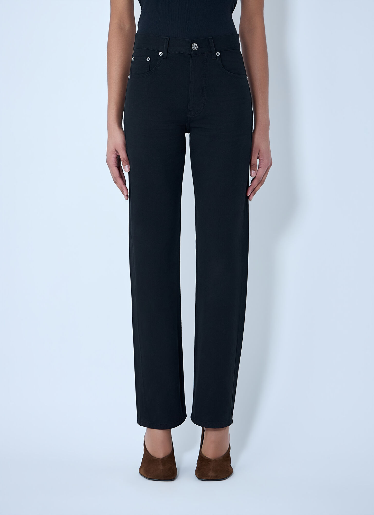 Phoebe Philo Donna Nero Jeans Dritti - Immagine 2