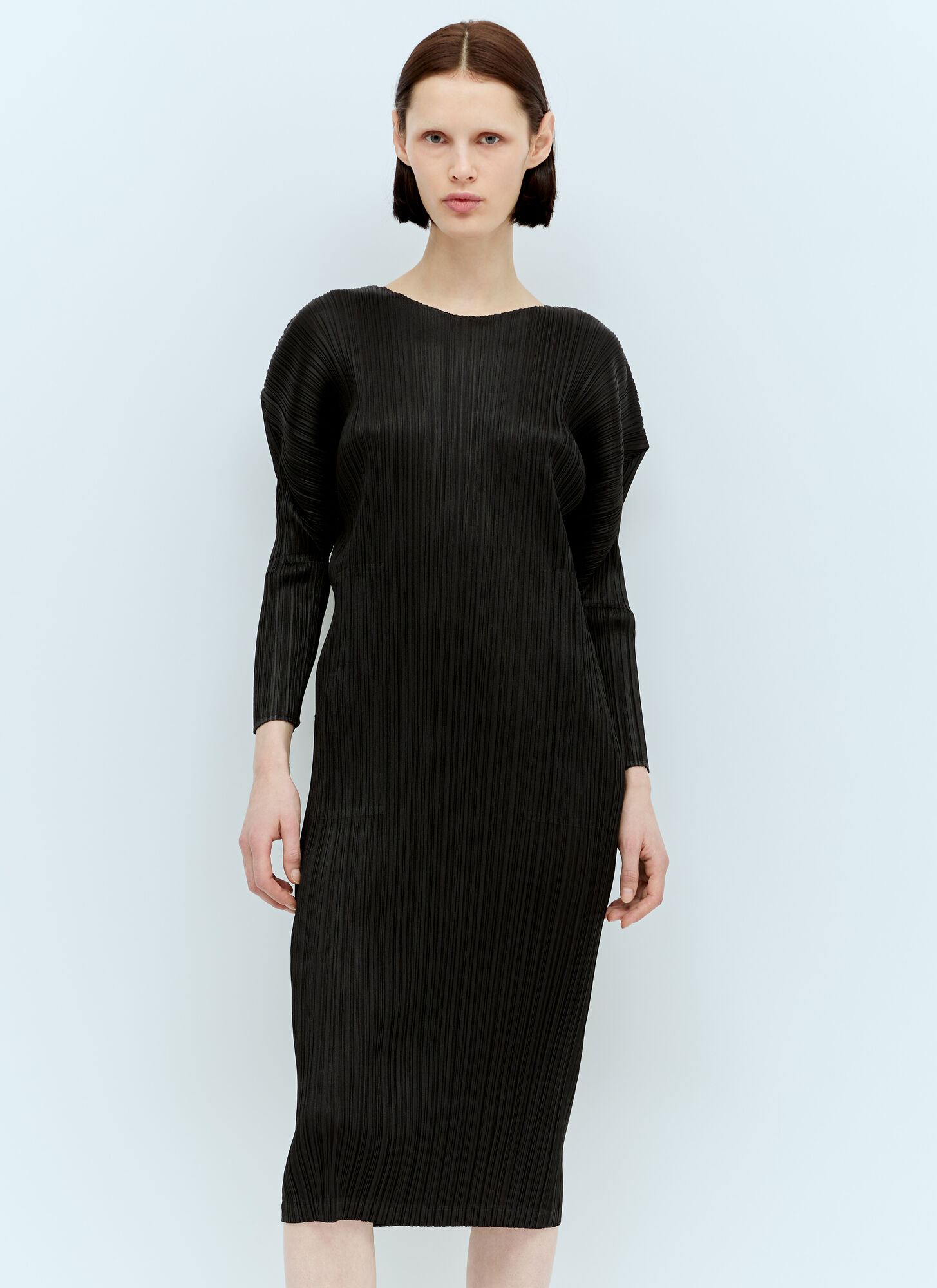 Shop Issey Miyake Monthly Colors: February Midi Dress In Black