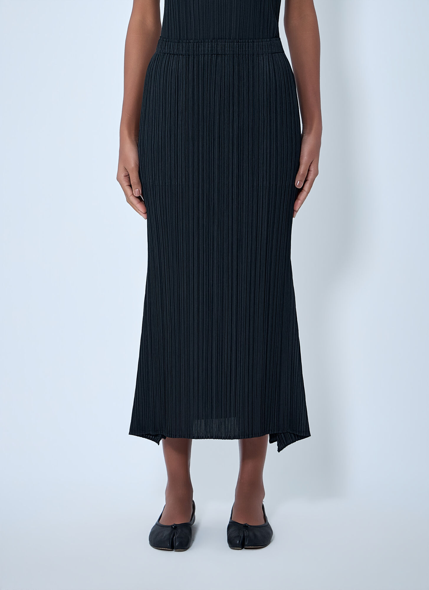 Pleats Please Issey Miyake Women's Black Pleated Midi Skirt - Woman Skirts 3