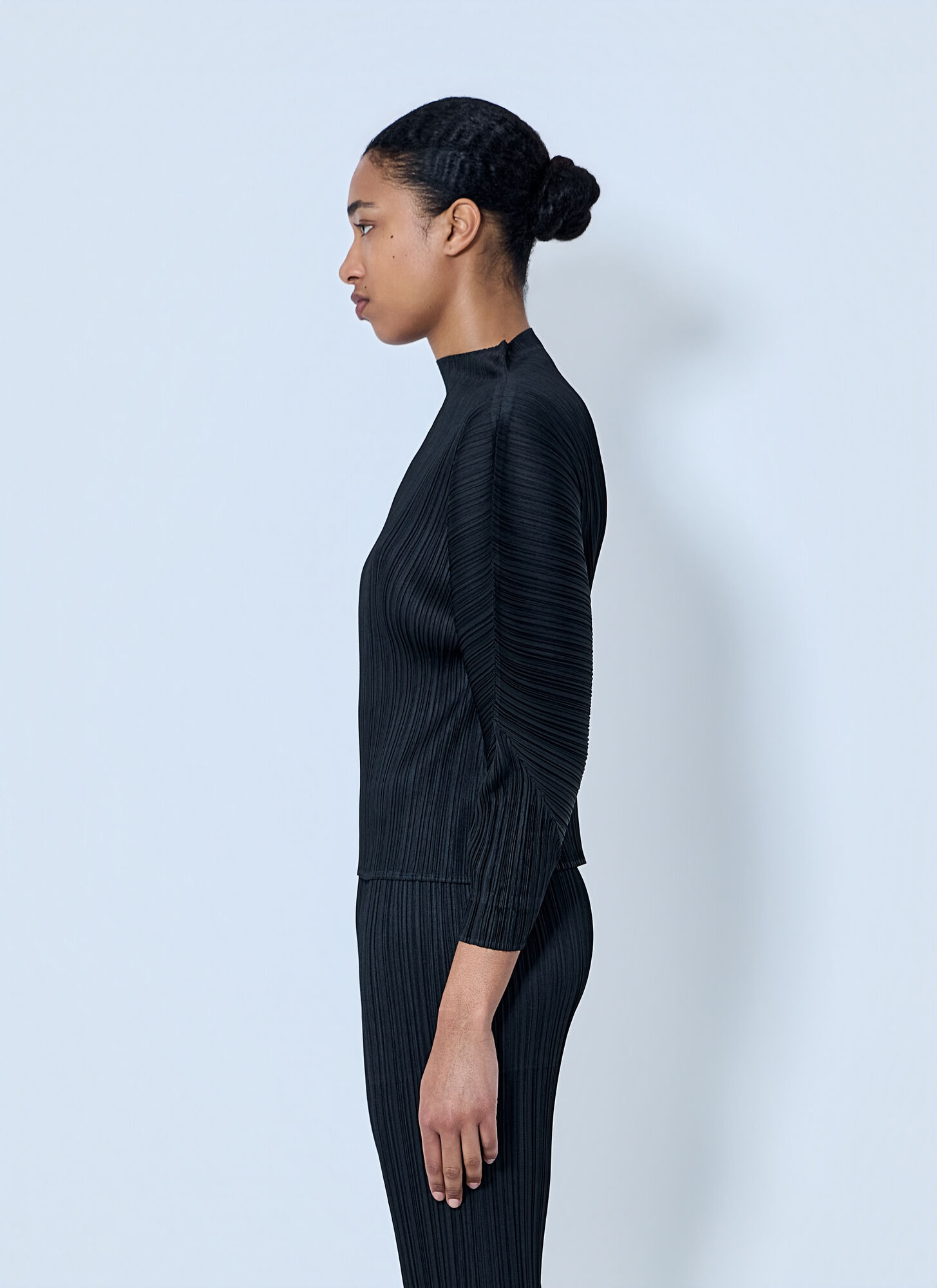  Pleats Please Issey Miyake Pleats Please Issey Miyake Pleated Knit Top - Frau Tops Black 5 