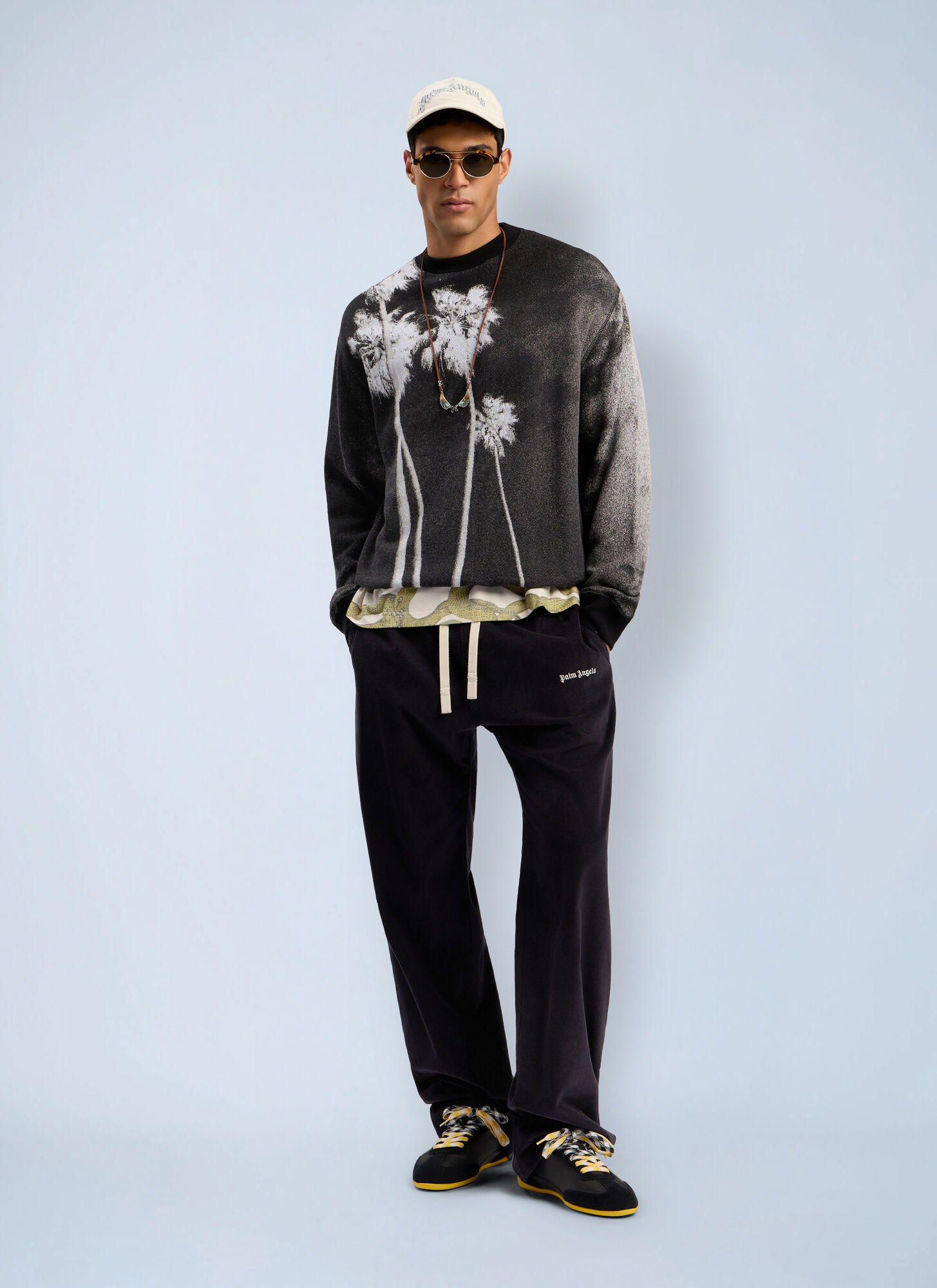  Palm Angels Palm Angels Decoding Palm Culture Sweater - Mann Strick Black Xs 