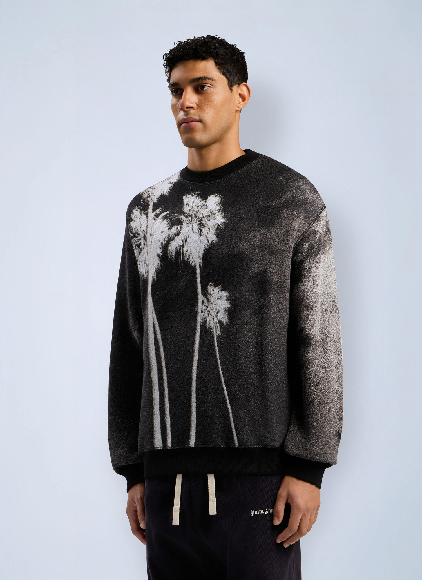  Palm Angels Palm Angels Decoding Palm Culture Sweater - Mann Strick Black Xs 