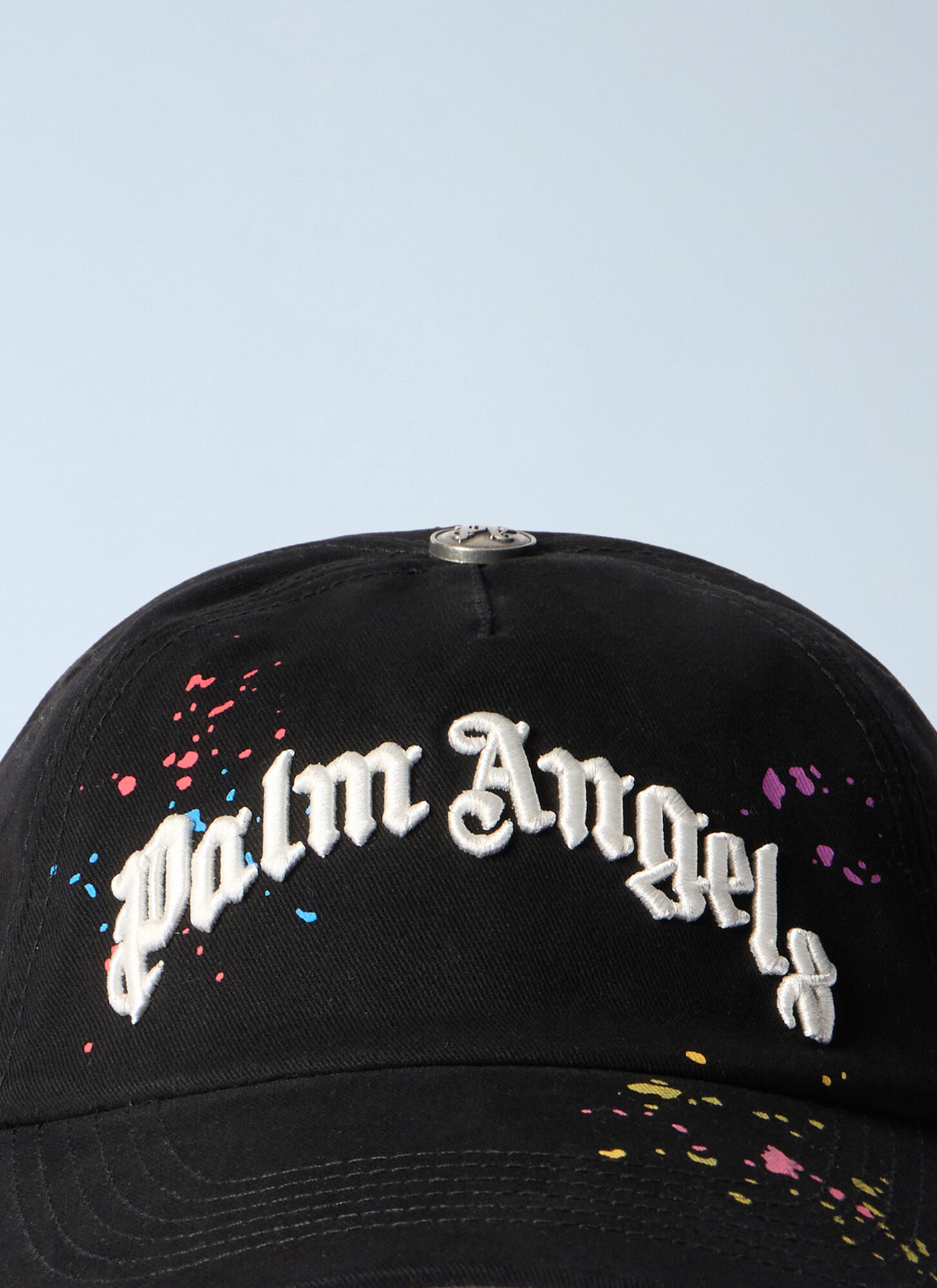  Palm Angels Palm Angels Curved Logo Painted Cap - Mann Hats Black One Size 