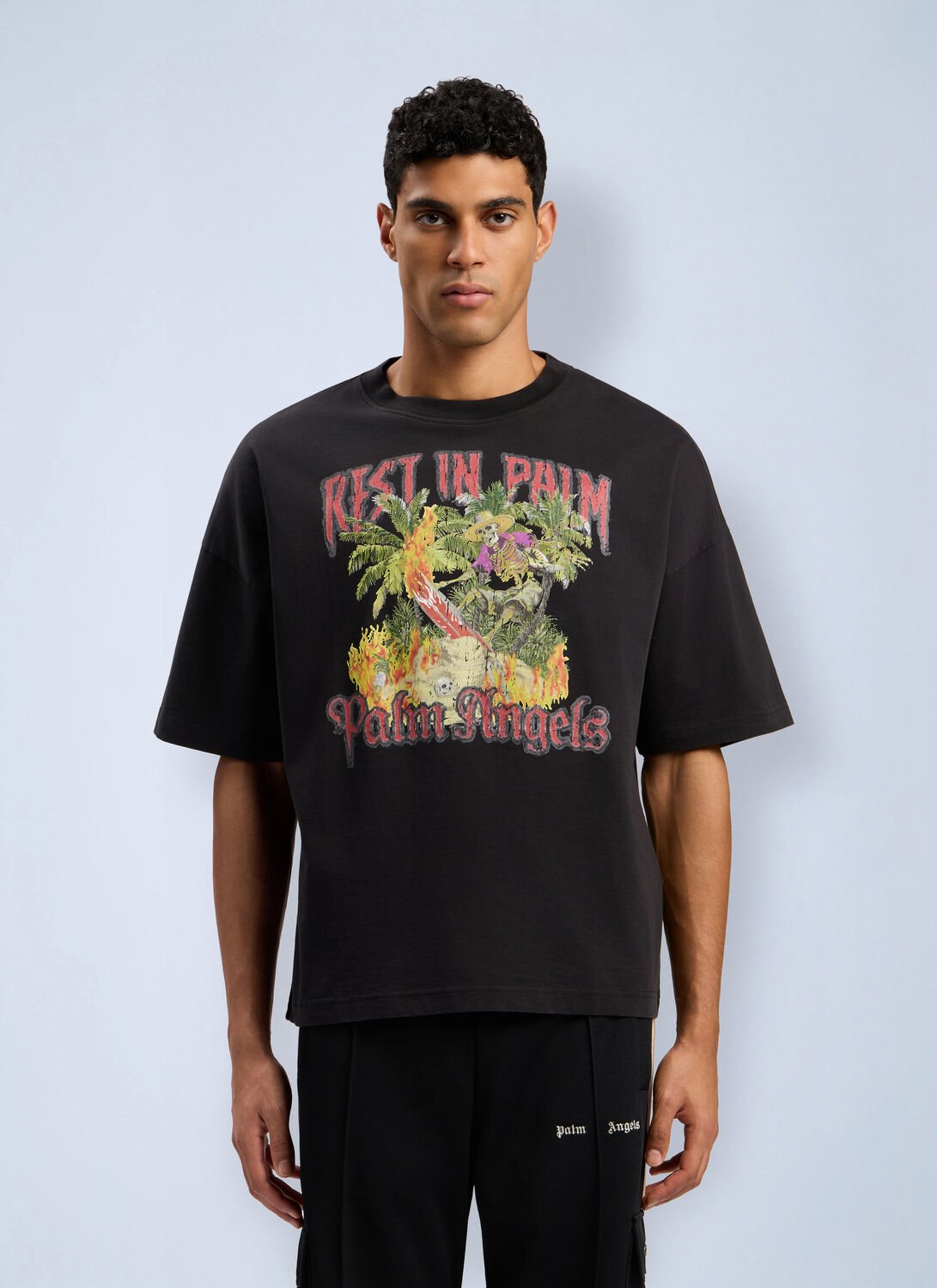 Palm Angels Rest In Palm Loose T-shirt In Black