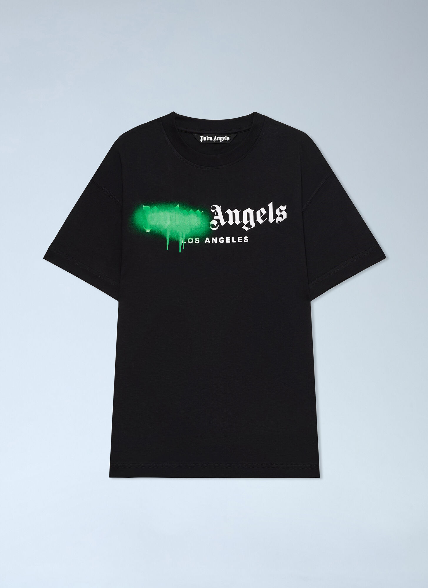 Palm Angels Men's Black Spray La T-Shirt - Man T-Shirts Xxs