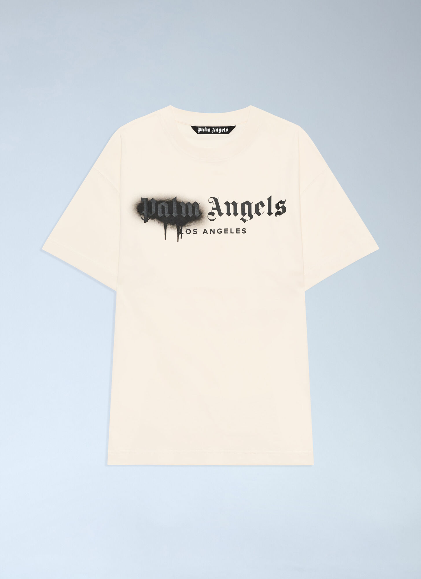 Palm Angels Men's White Spray La T-Shirt - Man T-Shirts Xxs