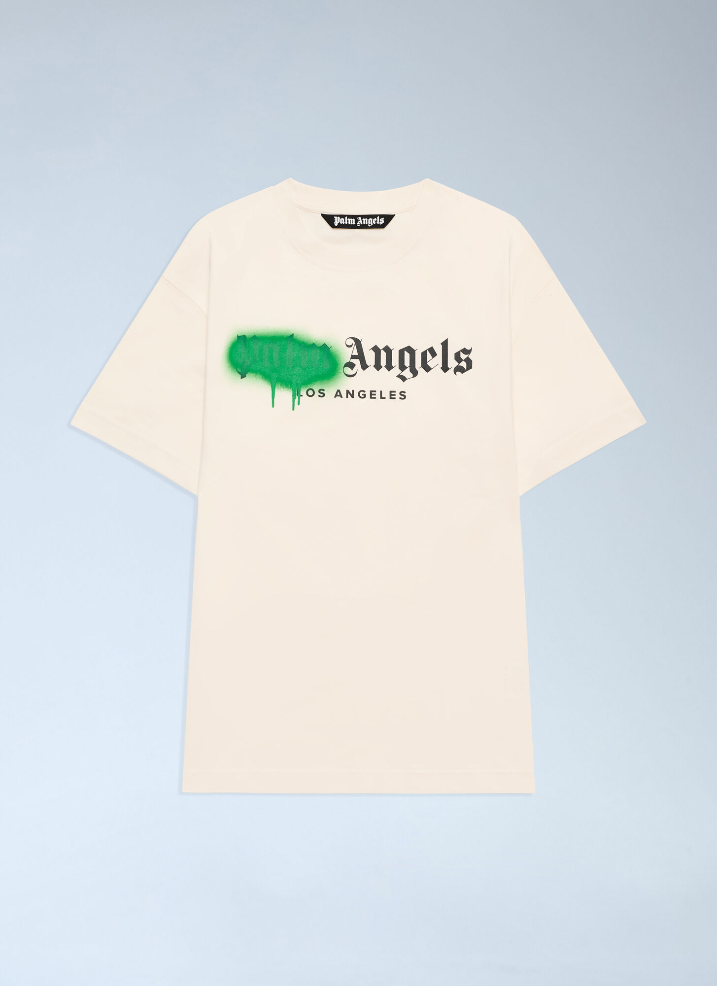 Palm Angels Men's White Spray La T-Shirt - Man T-Shirts Xxs