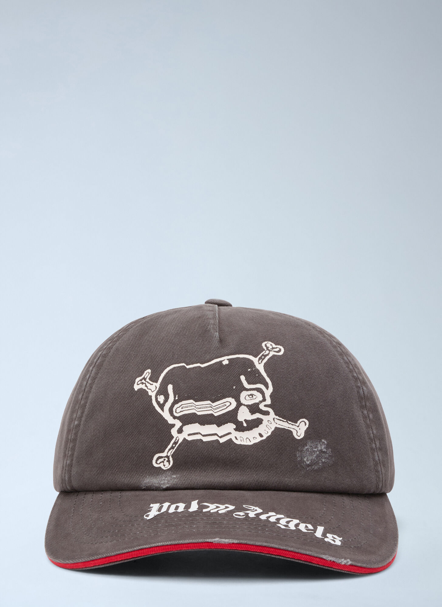 Palm Angels Skull Logo Cap - Man Hats Light Brown One Size　パーム・エンジェルス スカル ロゴ キャップ - 男性用帽子 ライトブラウン フリーサイズ Palm
