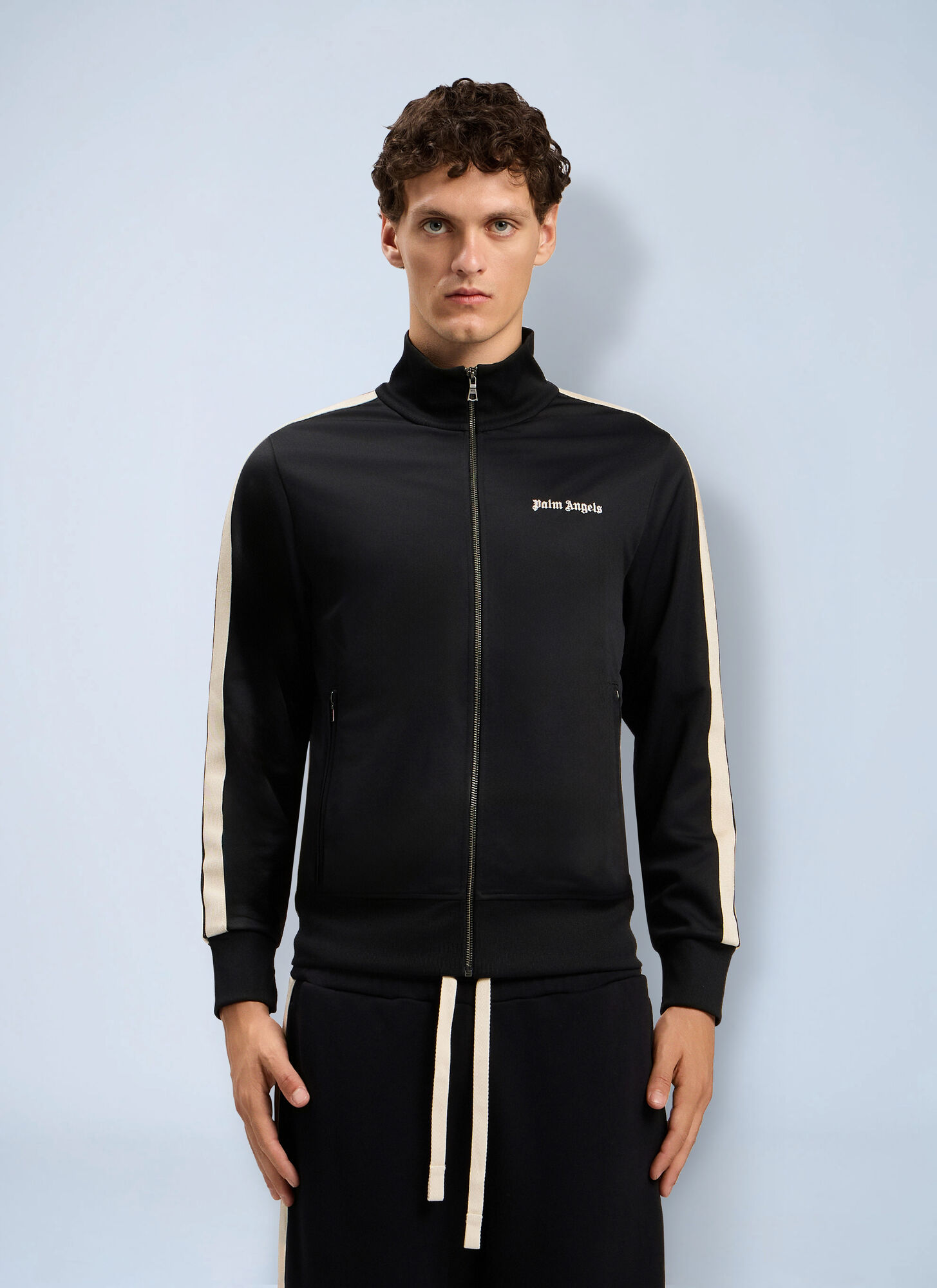 Palm Angels Men's Black Classic Logo Track Jacket - Man Jackets Xs