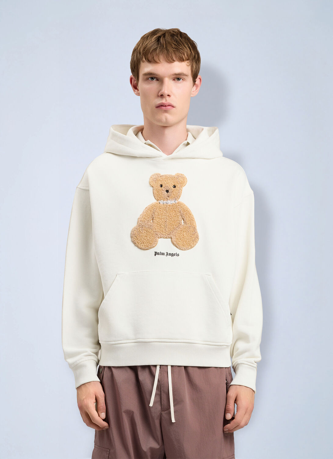 Palm Angels Bear Hoodie - Man Sweatshirts White Xl