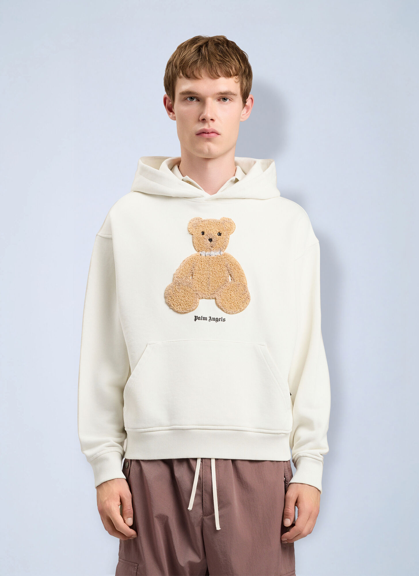 Palm Angels Bear Hoodie - Man Sweatshirts White S　パーム エンジェルス ベア パーカー - マン スウェットシャツ ホワイト S Palm