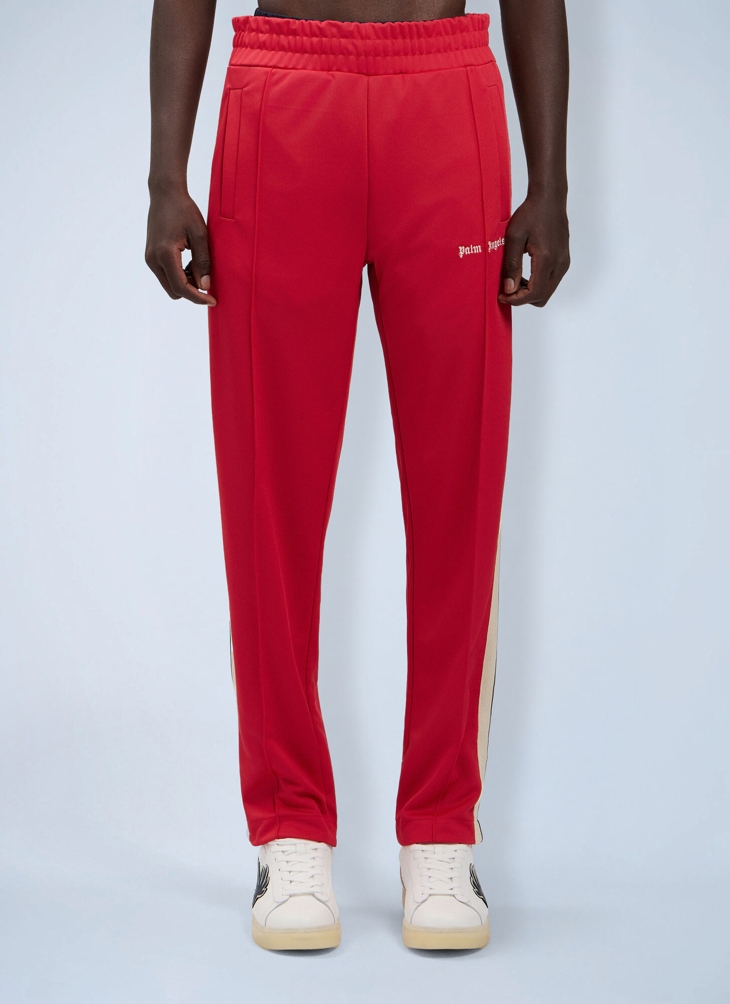 Palm Angels Classic Logo Track Pants - Man Track Pants Red Xxl　パーム・エンジェルス クラシック ロゴ トラック パンツ - マン トラック パンツ レッド Xxl Palm