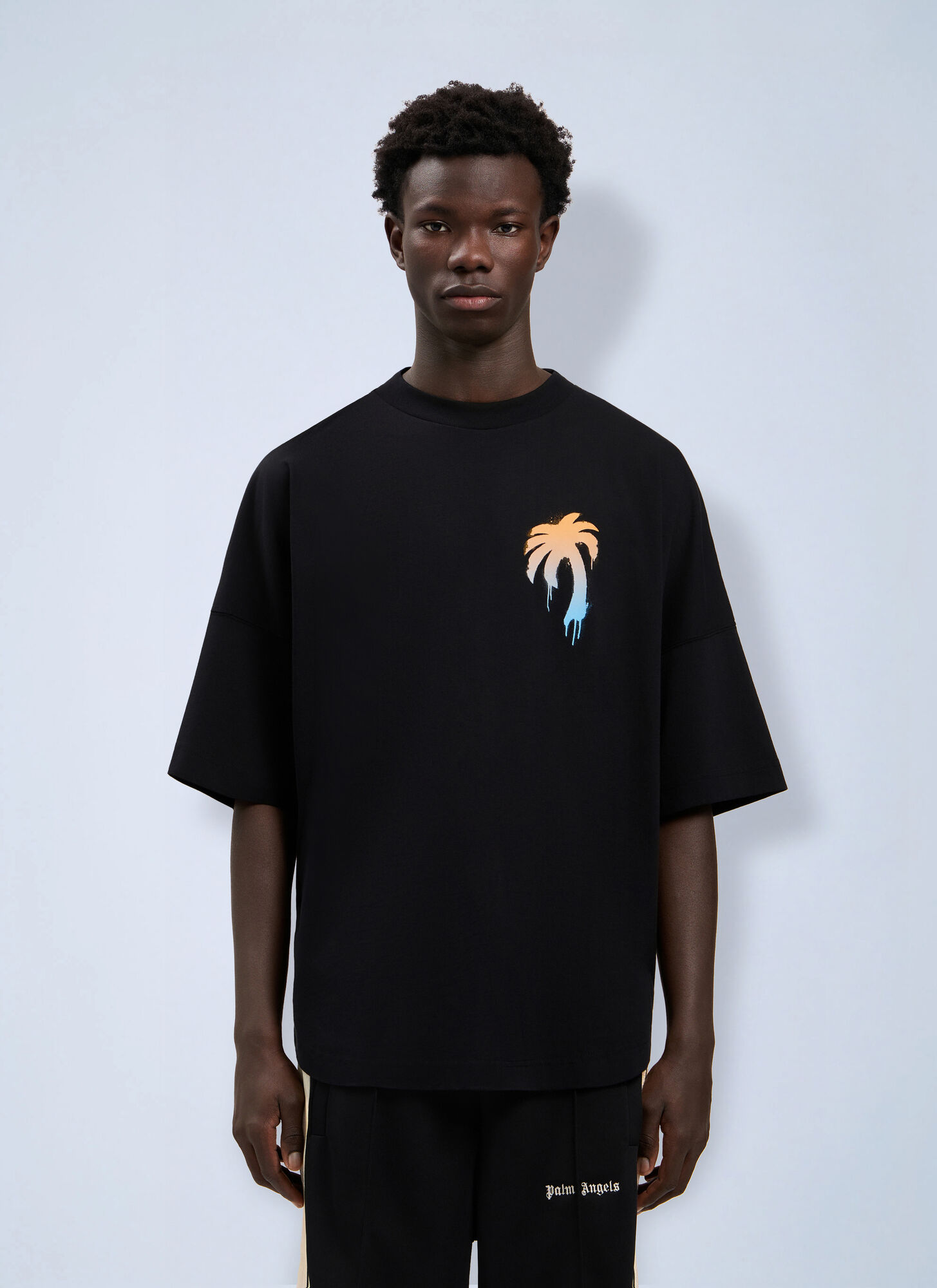 Palm Angels I Love Pa Over T-shirt - Man T-shirts Black L　パーム・エンジェルス I Love Pa オーバー T シャツ - 男性 T シャツ ブラック L Palm