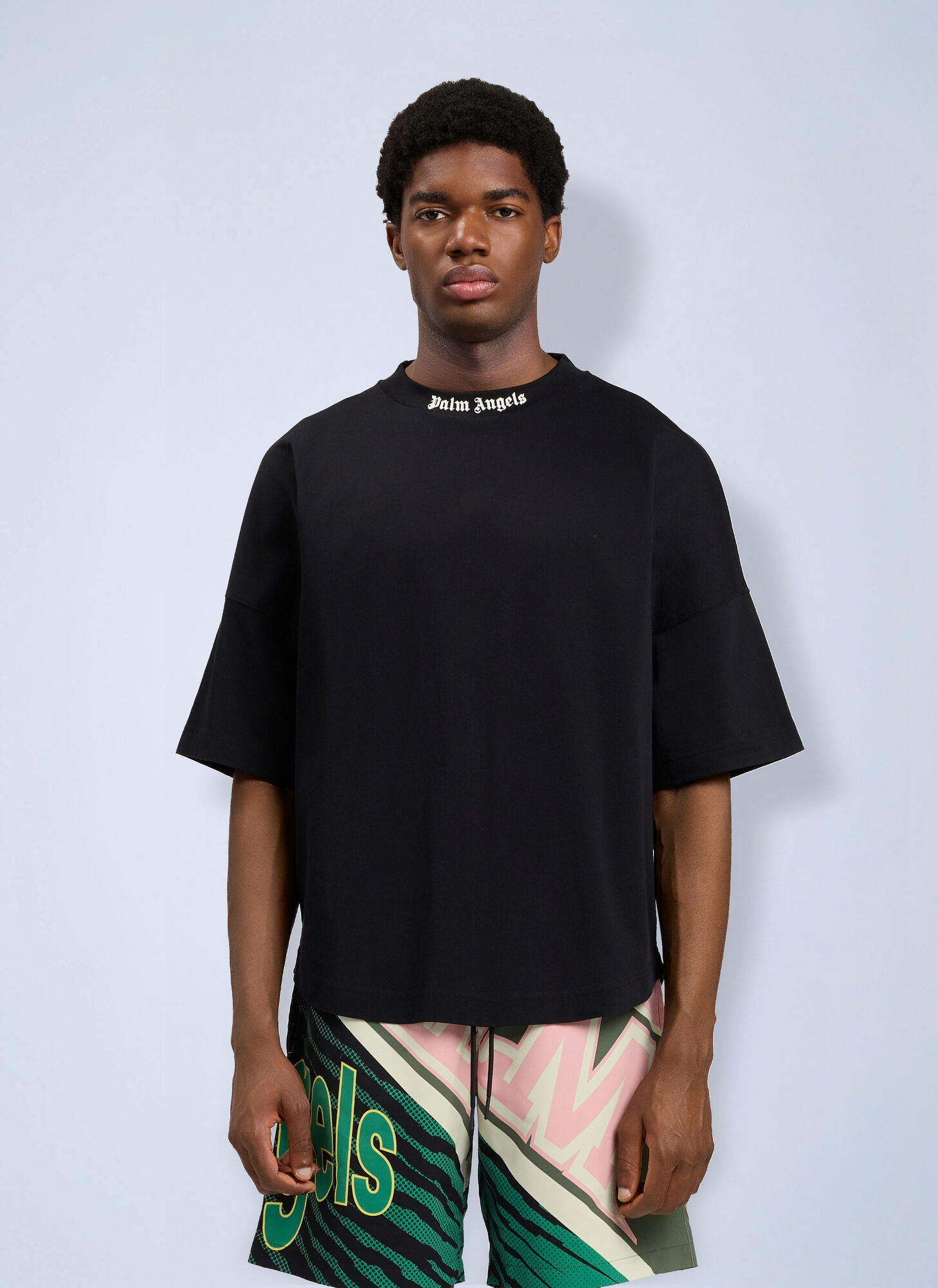 Palm Angels Classic Logo Over T-Shirt - Man T-Shirts Black M