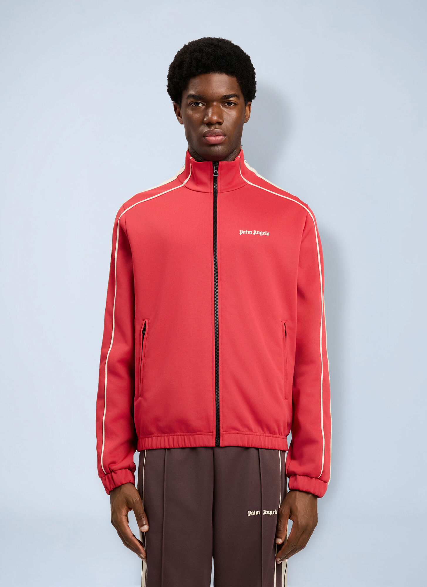 Palm Angels Classic Logo Vintage Track Jacket - Man Track Pants Red S　Palm Angels クラシック ロゴ ヴィンテージ トラック ジャケット - マン トラック パンツ レッド S Palm