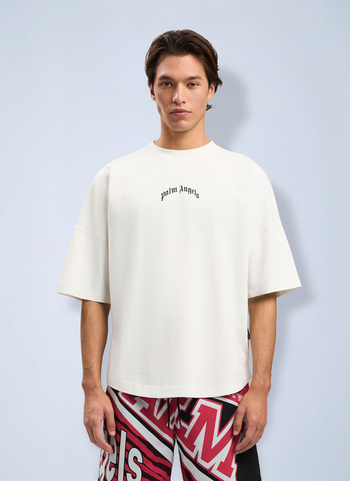 Palm Angels Classic Logo Over Tee - Man T-shirts White L　パーム・エンジェルス クラシック ロゴ オーバー ティー - 男性 T シャツ ホワイト L Palm