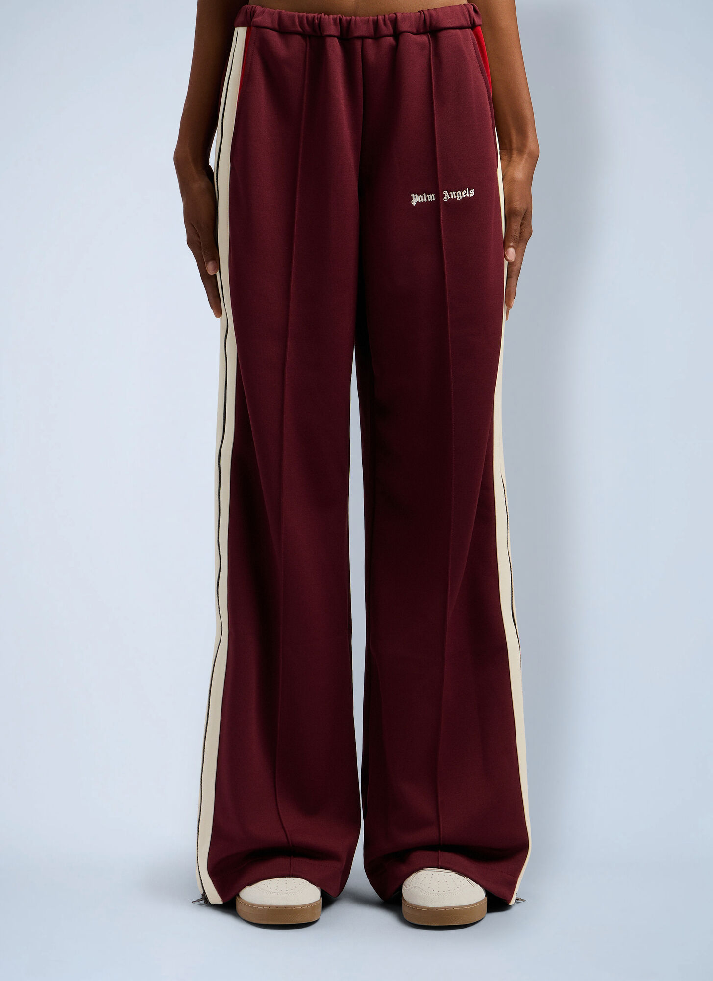 Palm Angels Women's Bordeaux Zip Track Pants - Woman Track Pants Xs