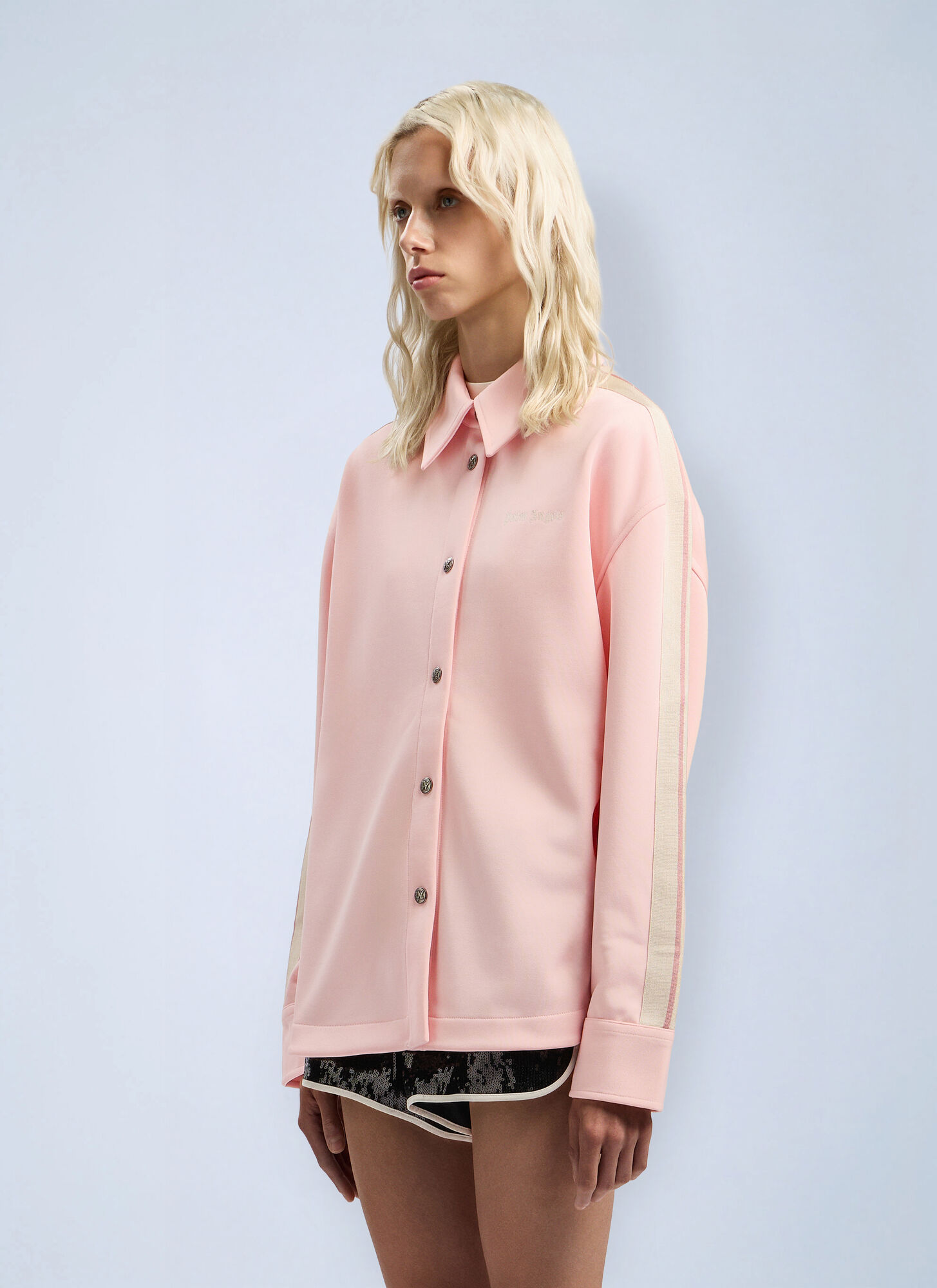  Palm Angels Palm Angels Classic Logo Tonal Track Shirt - Frau Hemden Pink L 