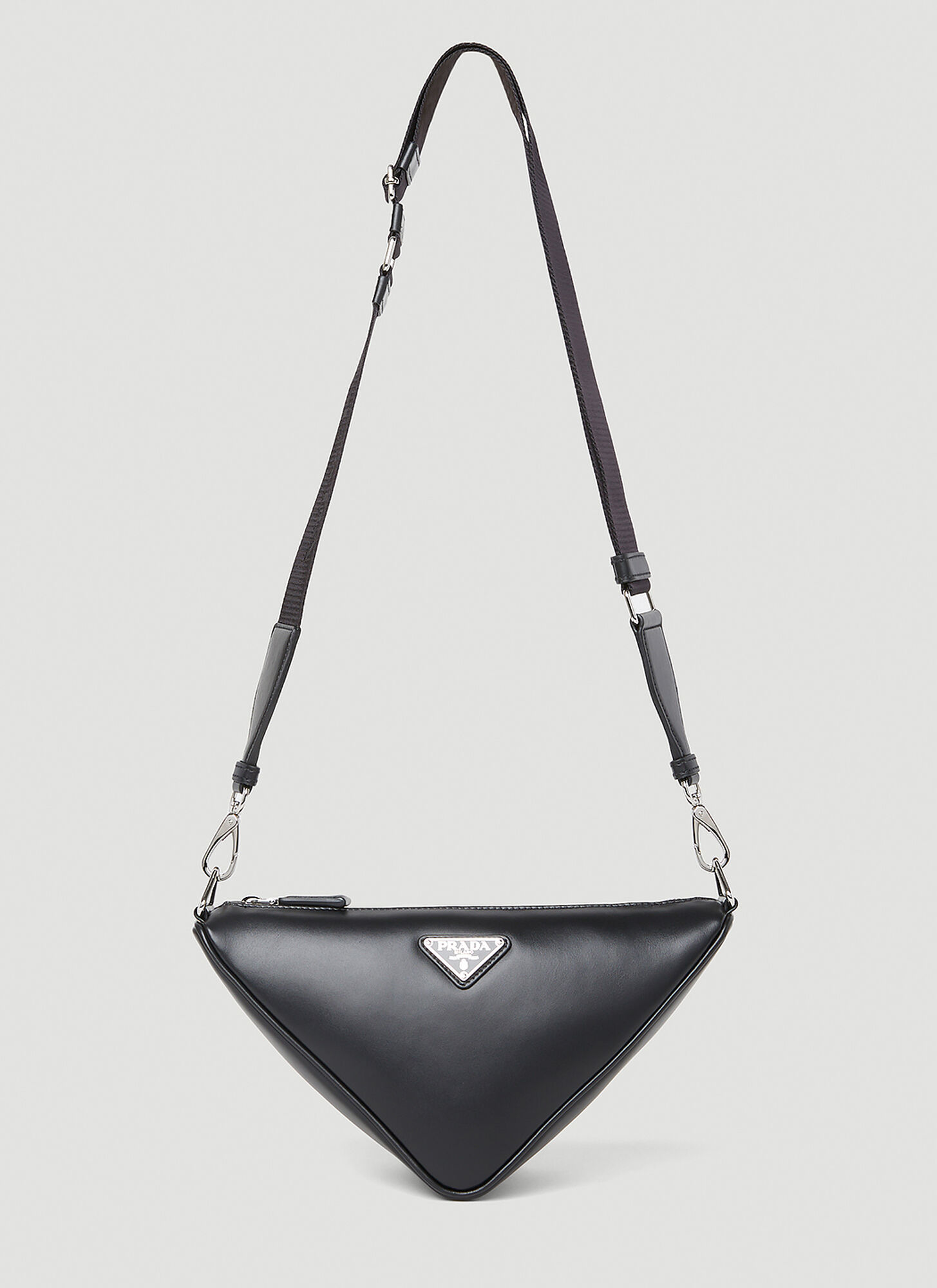 Prada Triangle Crossbody Bag In Black