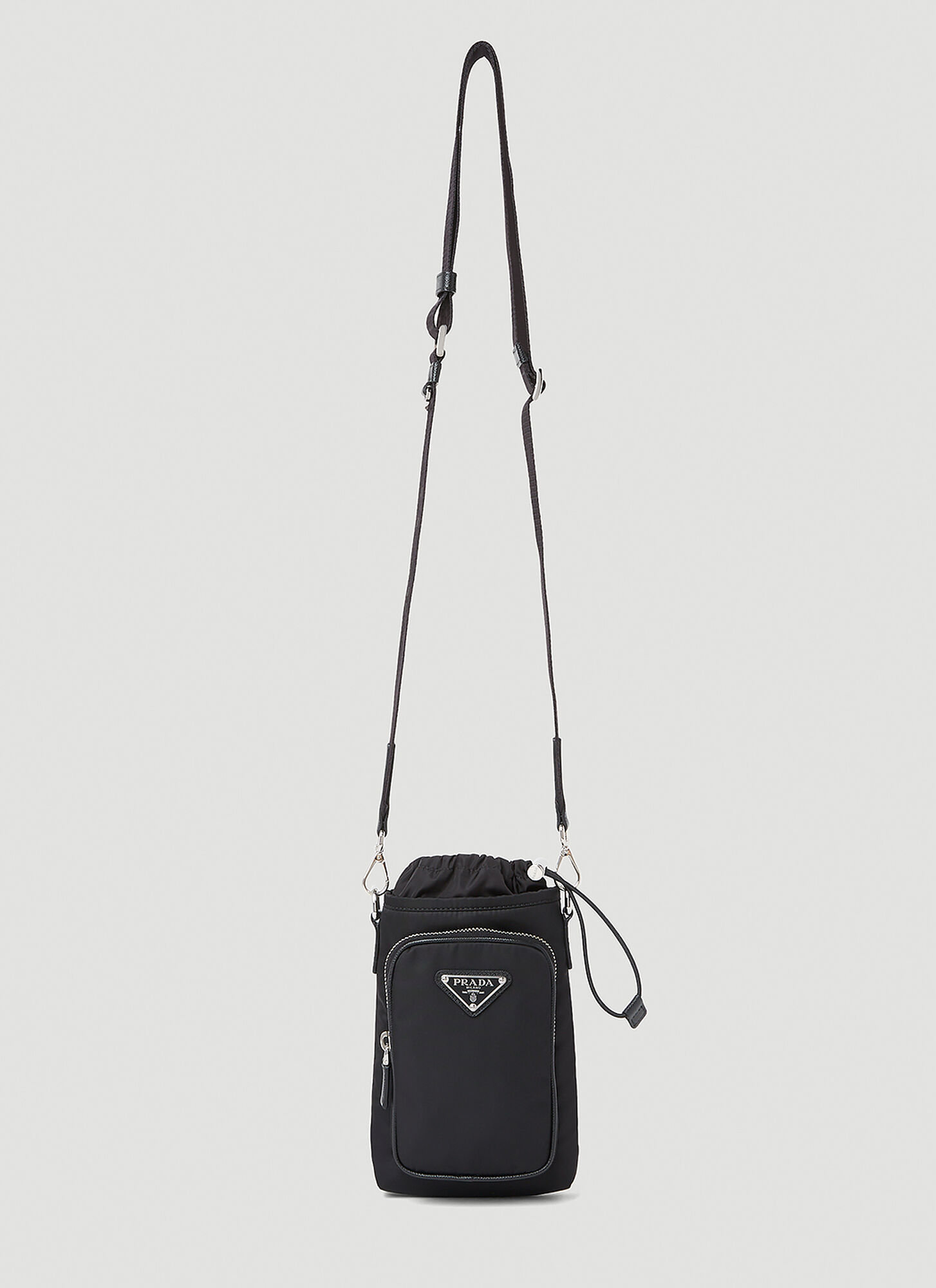 Prada Men's Black Re-Nylon Pouch Bag - Man Crossbody Bags One Size