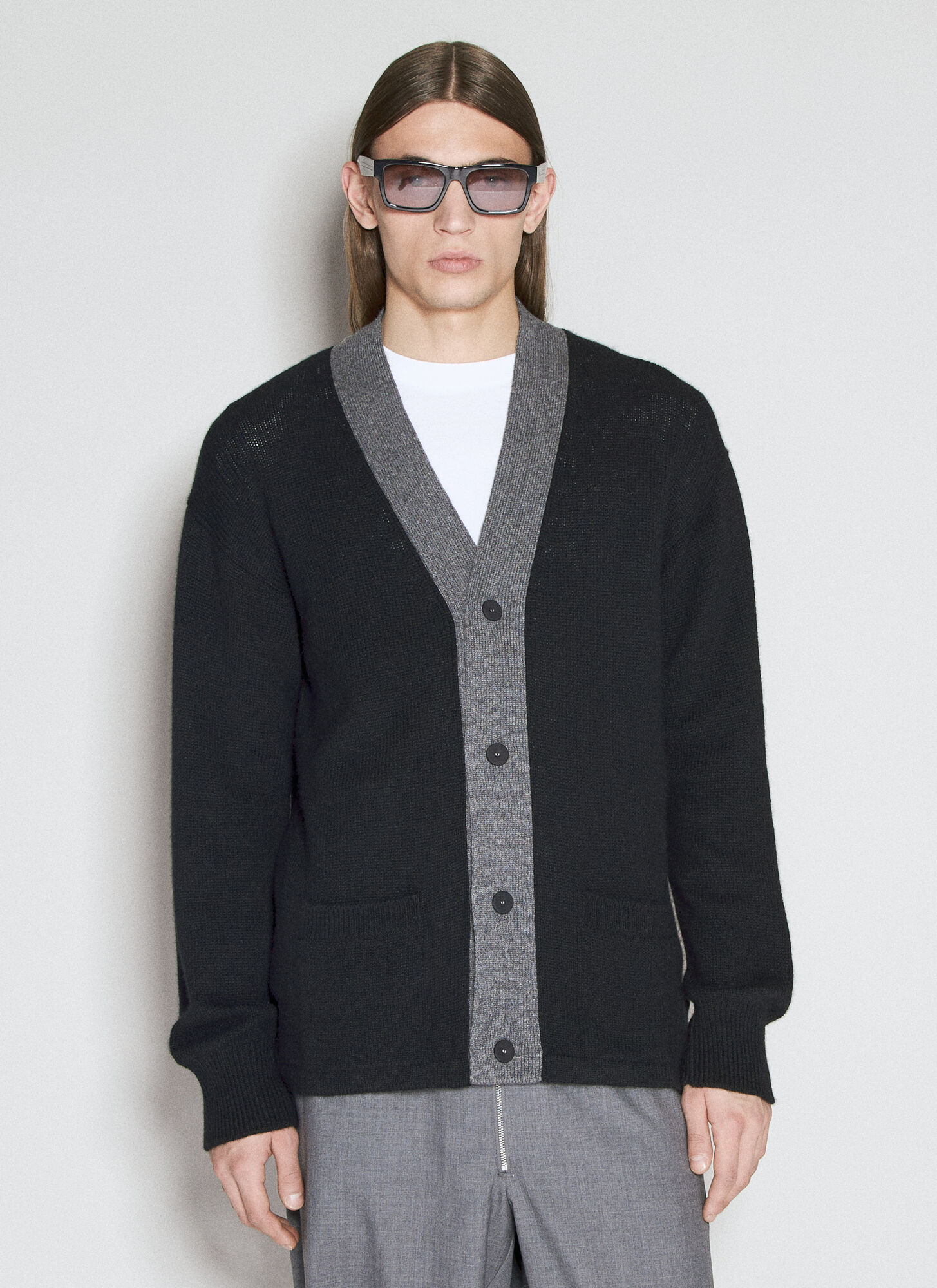 Prada Men's Black Cashmere Cardigan - Man Knitwear It - 48
