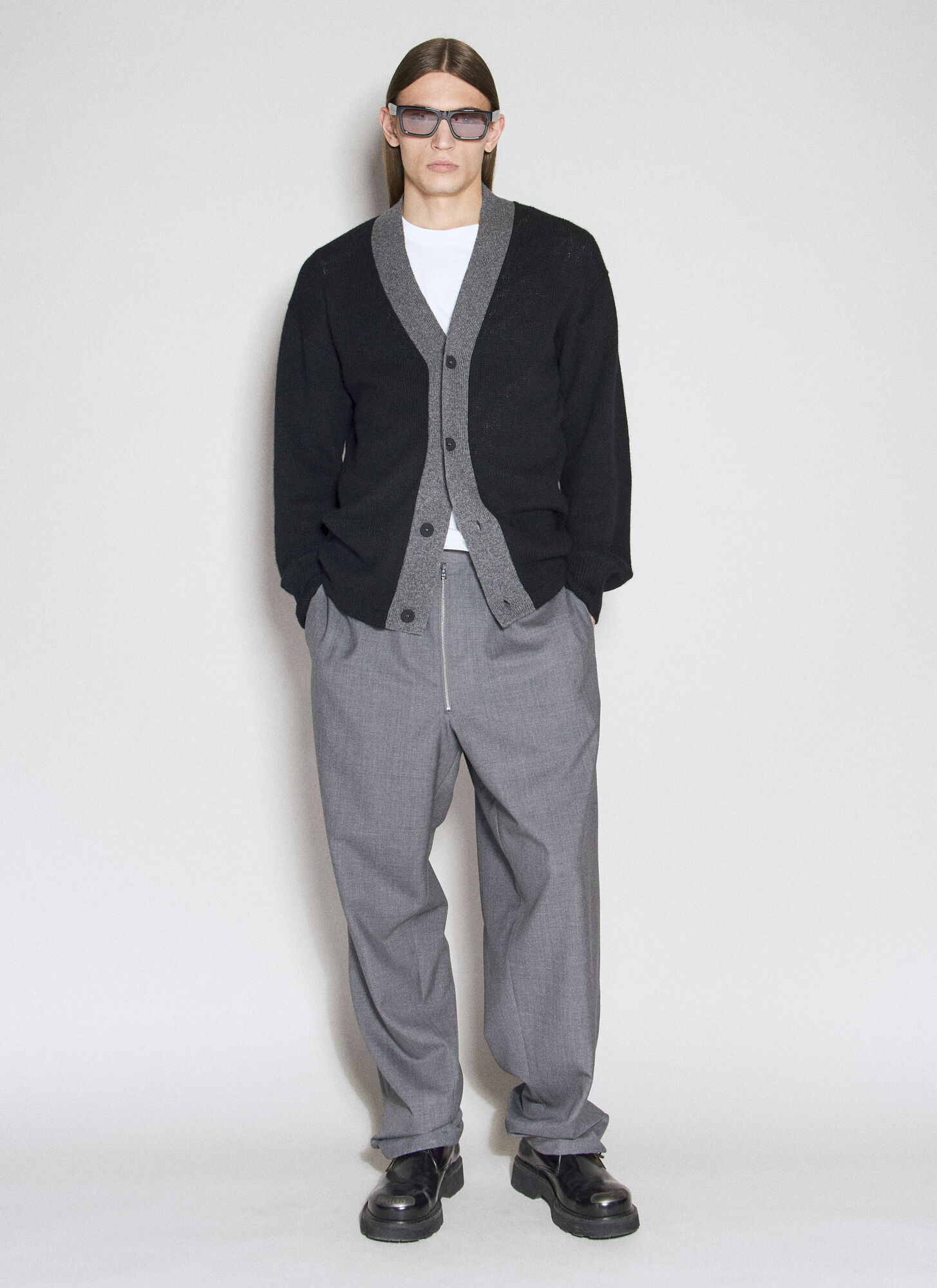  Prada Prada Cashmere Cardigan - Mann Strick Black It - 48 