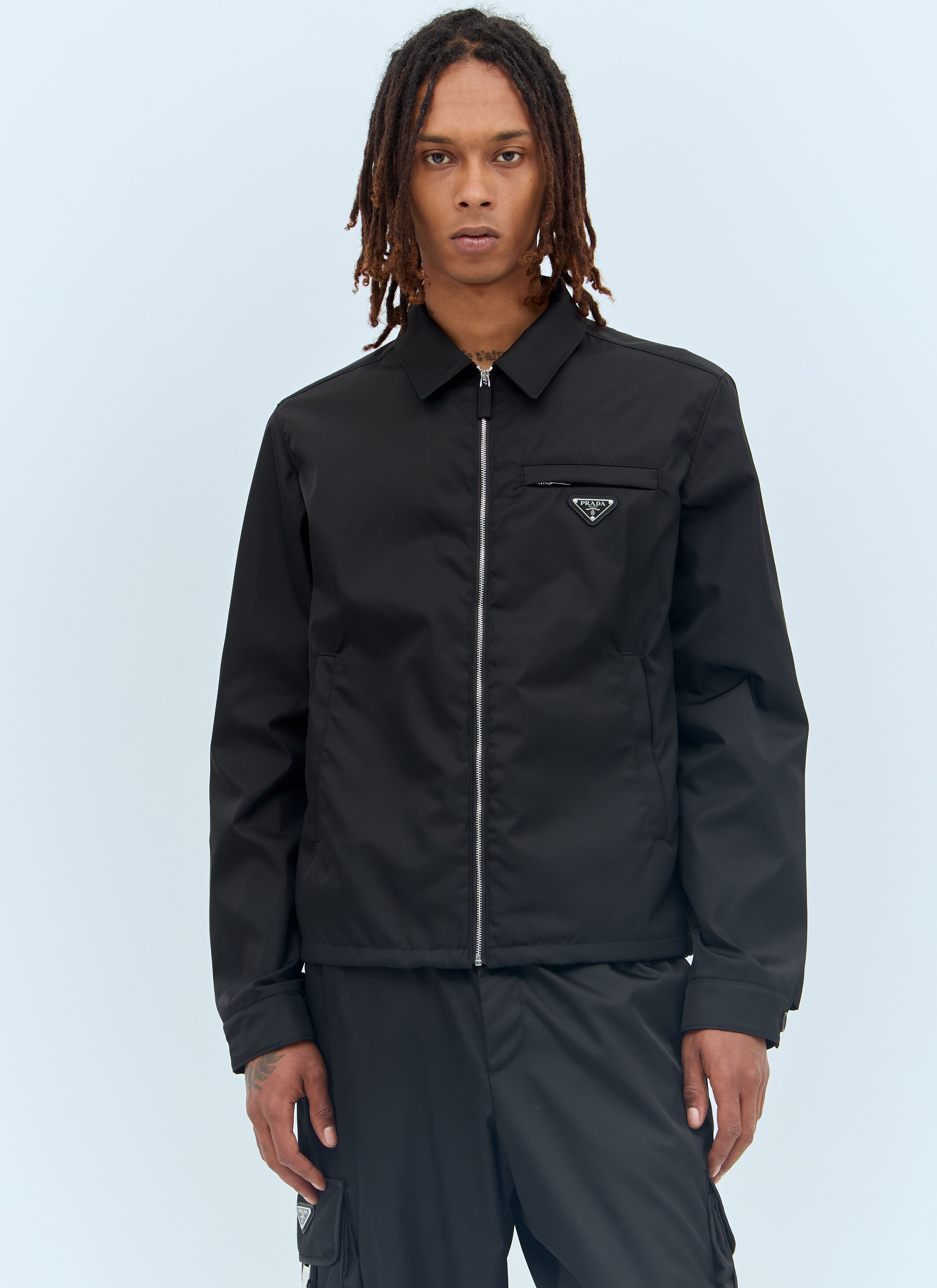 PRADA｜JACKETS (SGC823 1WQ8 F0002) Prada Men Re-nylon Blouson Jacket In Black | ModeSens
