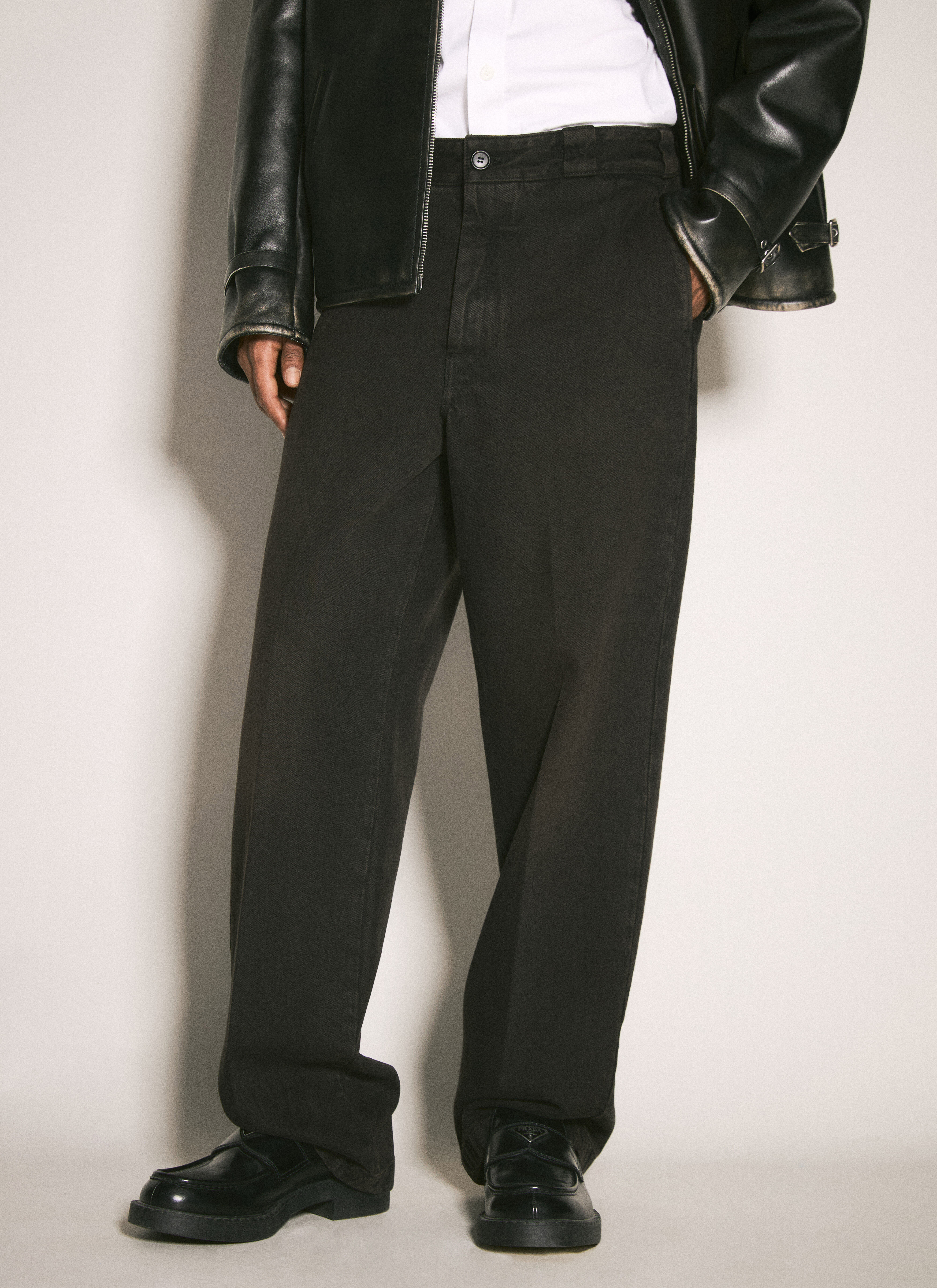 24AW PRADA/Over Dyed Jeans/ブラックデニム/イタリア製 PRADA OVER DAYED DENIM