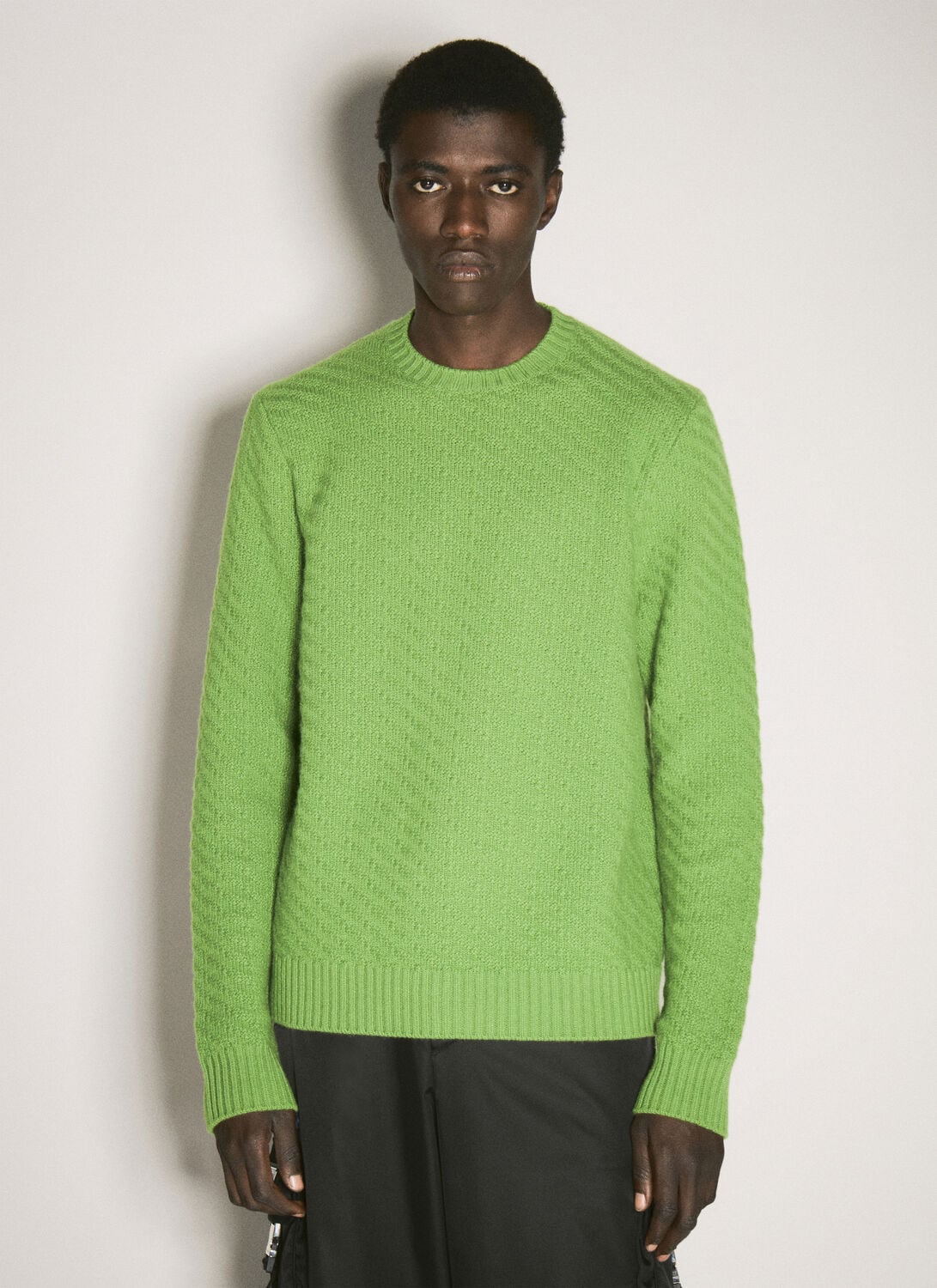 Prada Wool-and-cashmere-blend Sweater - Man Knitwear Green It - 48