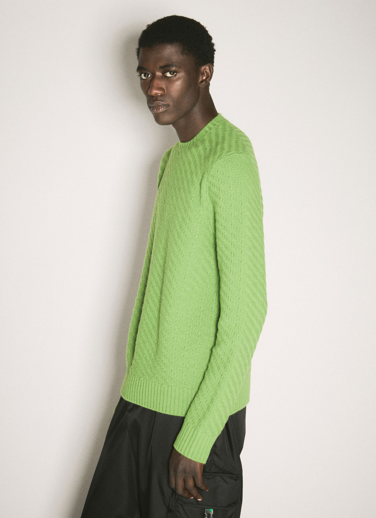  Prada Prada Wool-and-cashmere-blend Sweater - Mann Strick Green It - 48 