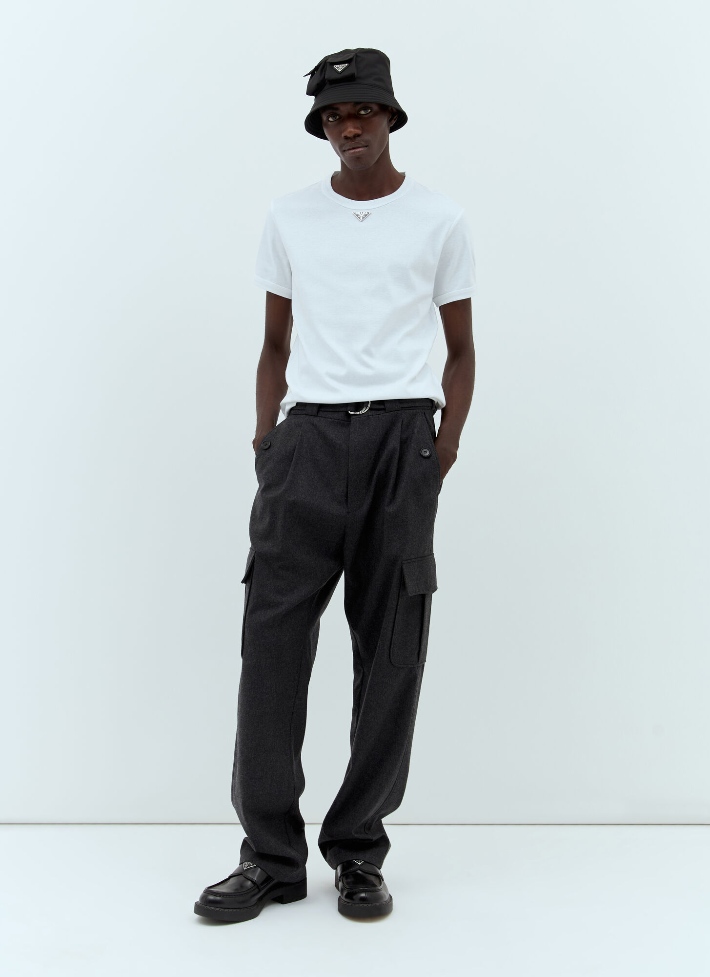  Prada Prada Flannel Cargo Pants - Mann Hosen Grey L 