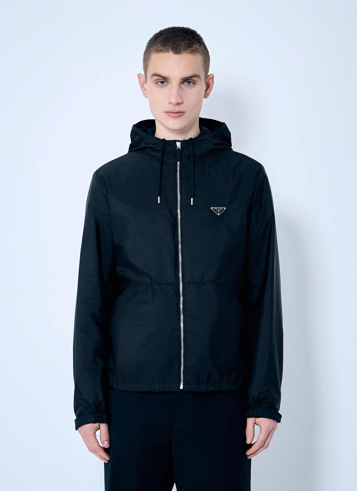 Prada Men's Black Re-Nylon Hooded Jacket - Man Jackets It - 52