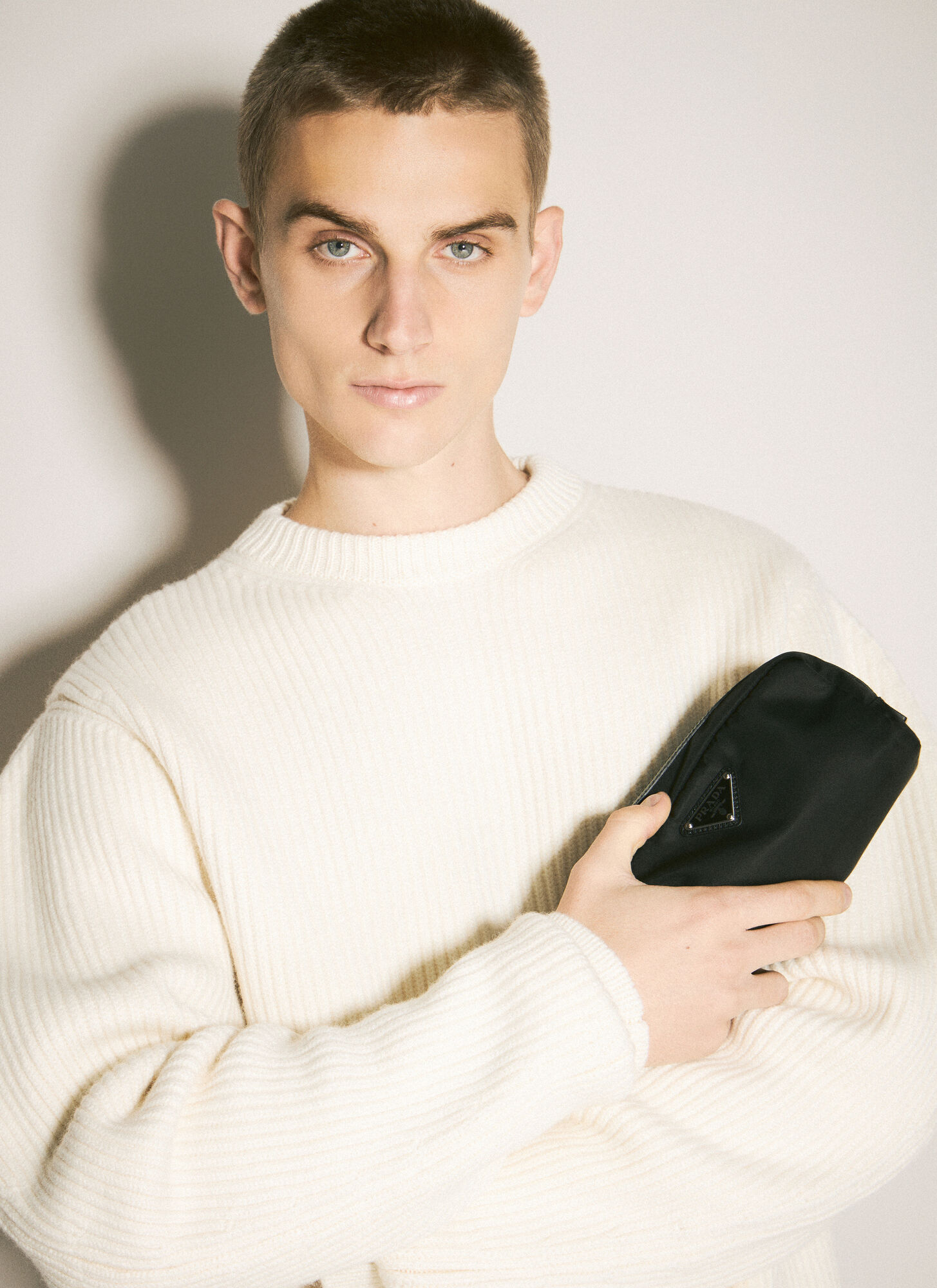 Prada Re-nylon And Saffiano Leather Cosmetic Case – Man Briefcases Black One Size