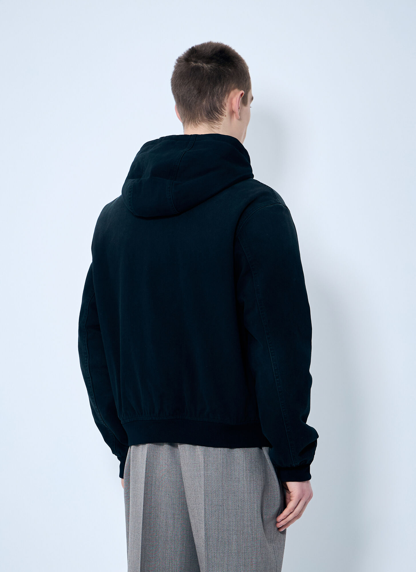  Prada Prada Denim Hooded Jacket - Mann Jacken Black L 