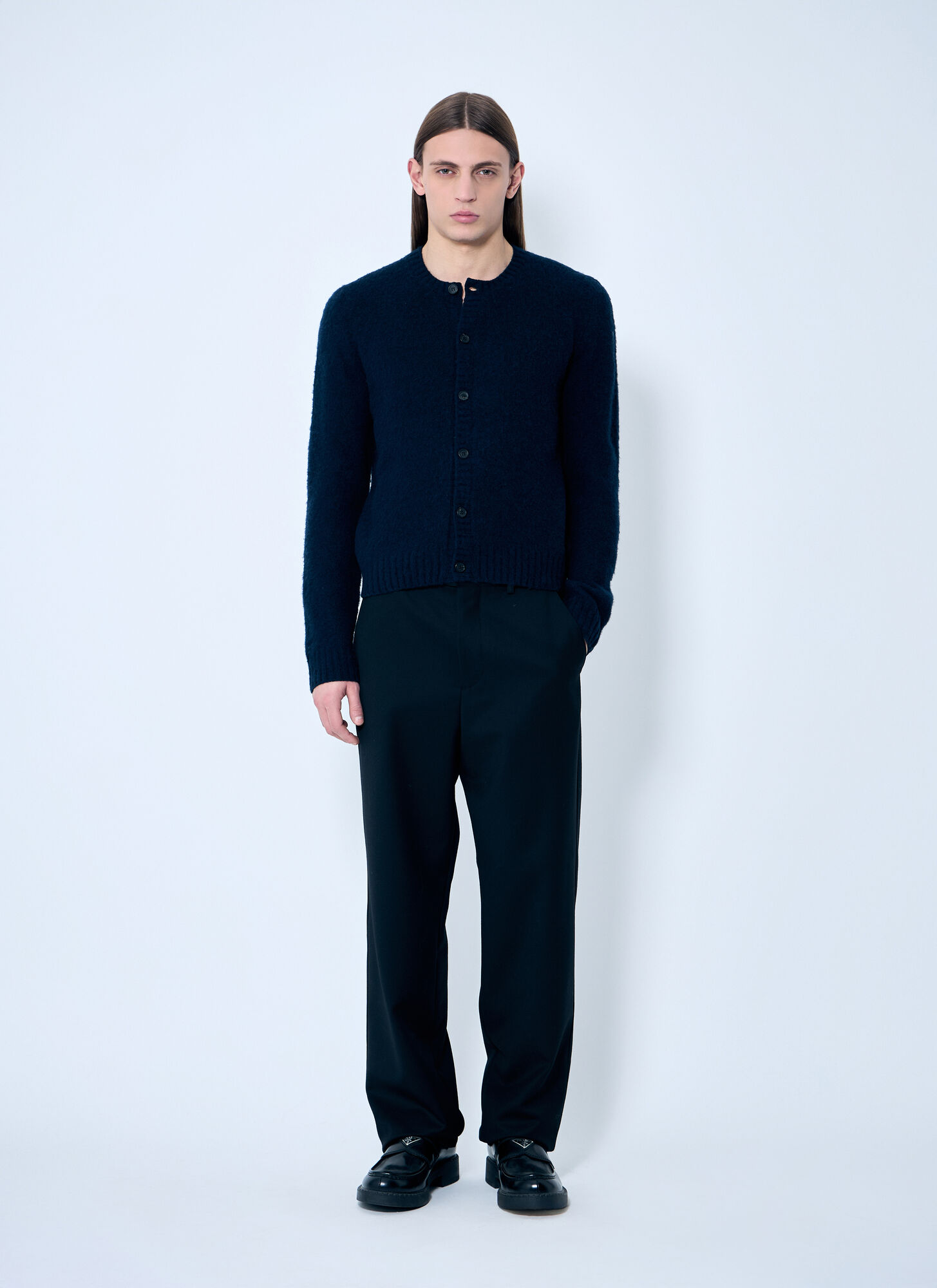  Prada Prada Wool Cardigan - Man Knitwear Navy Eu - 50 