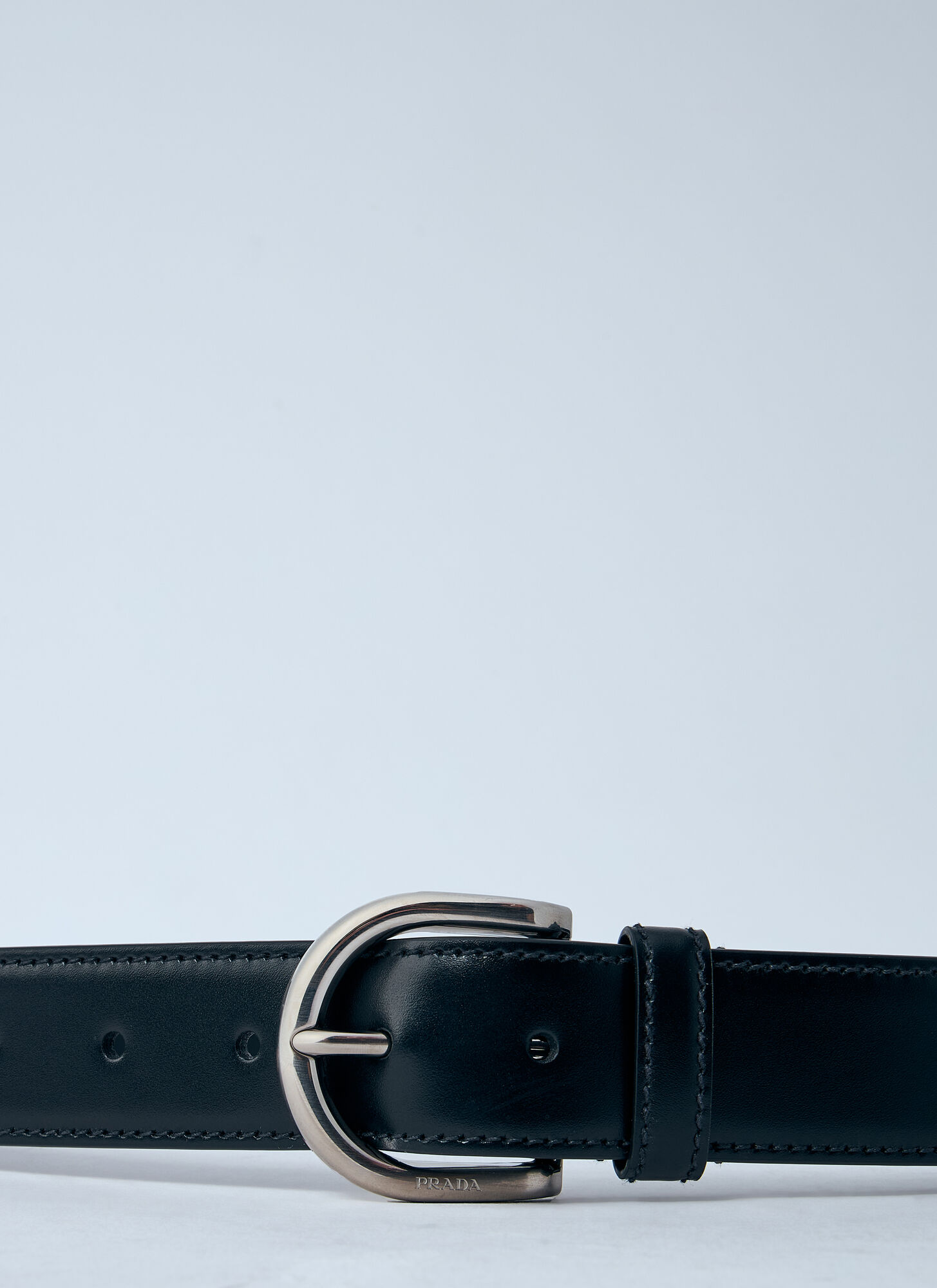  Prada Prada Leather Belt - Mann Gürtel Black 90 
