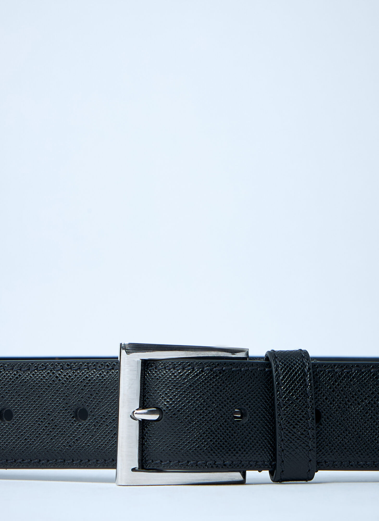  Prada Prada Leather Belt - Mann Gürtel Black 80 