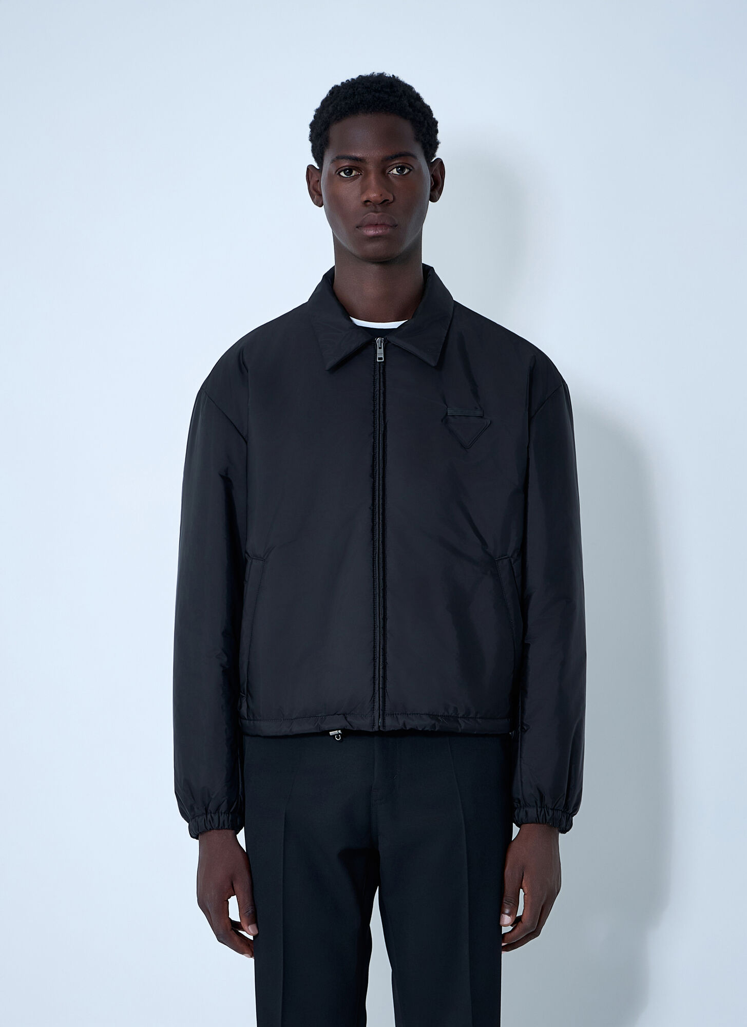 Prada Men's Black Short Re-Nylon Down Jacket - Man Jackets M