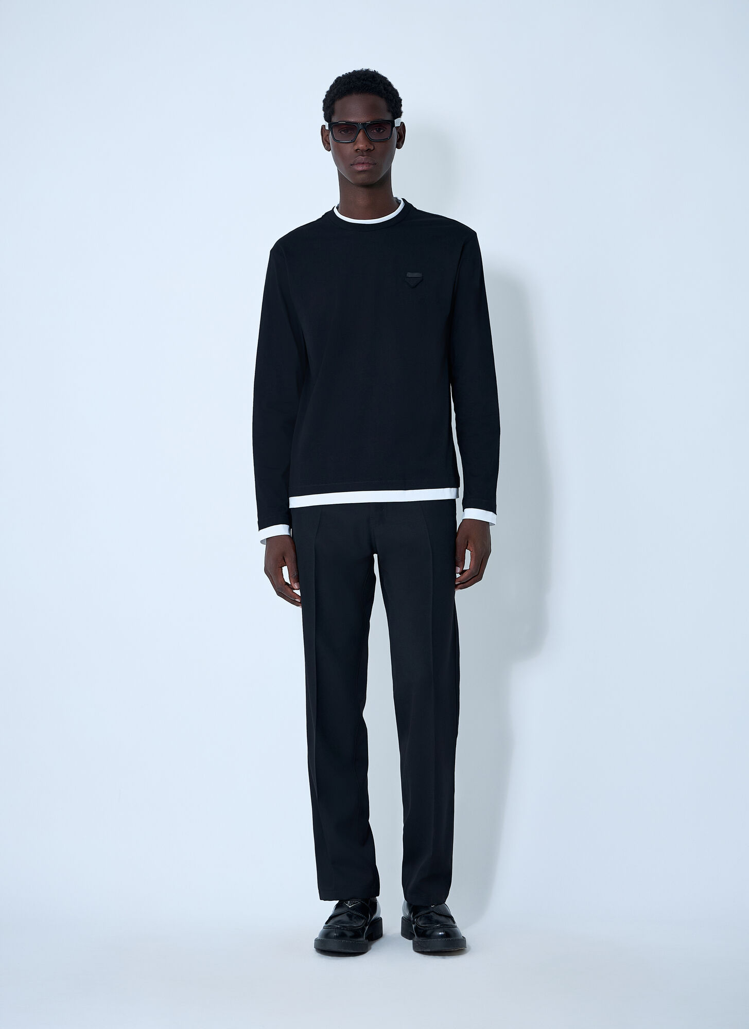  Prada Prada Logo Motif T-shirt - Mann Tops Black S 