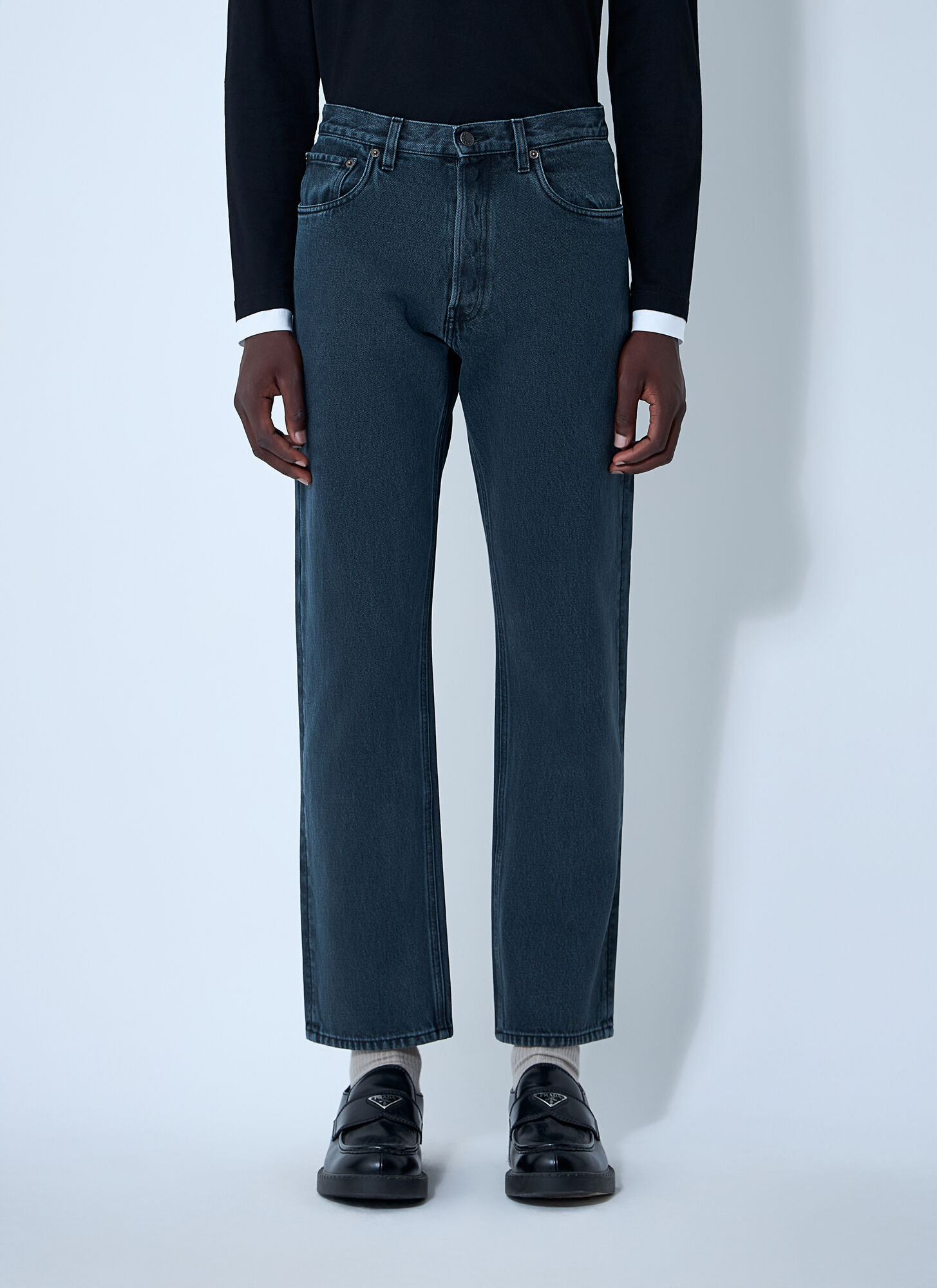 Prada Men's Denim Over-Dyed Jeans - Man Jeans 34