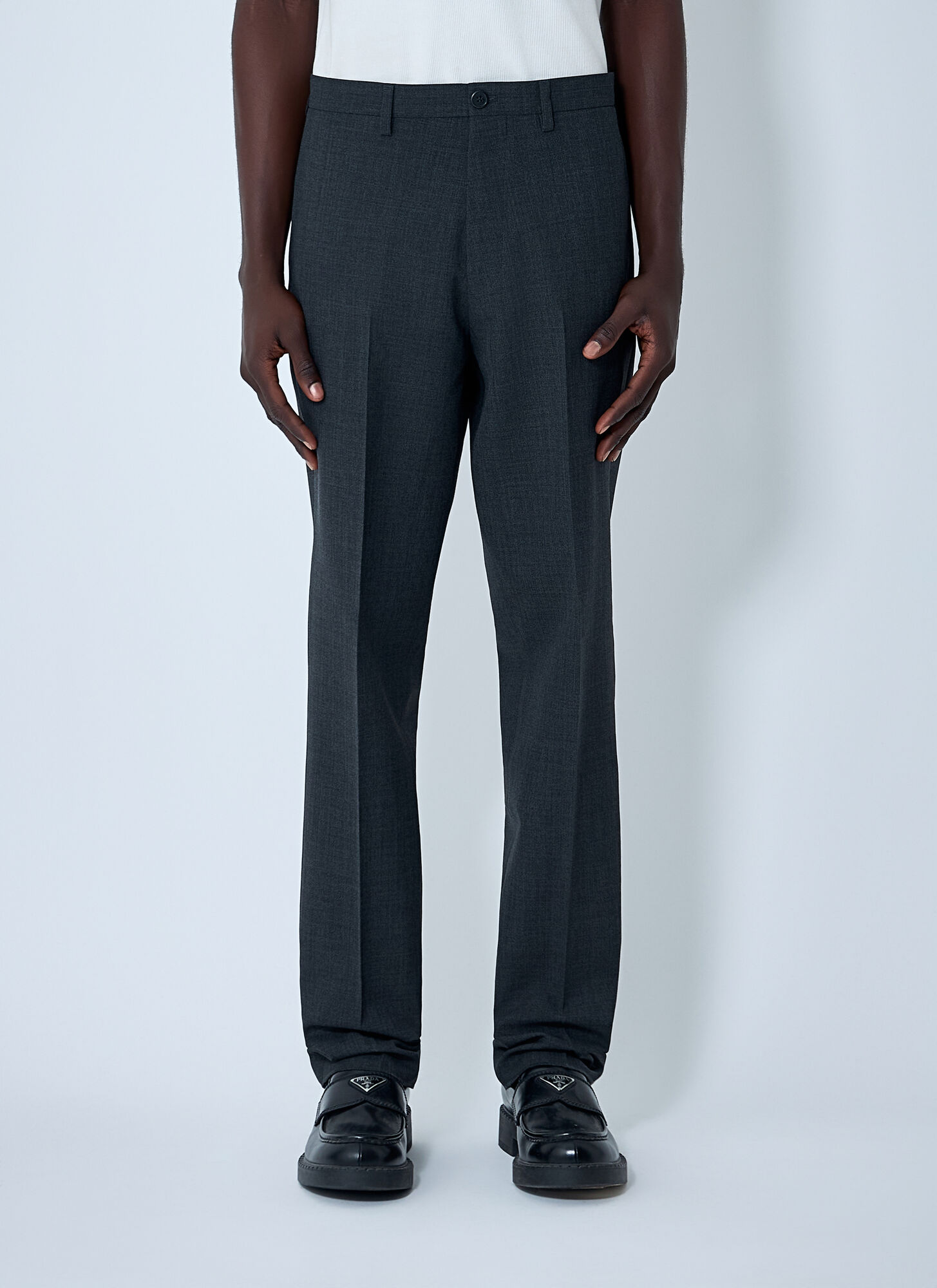 Prada Men's Black Wool Tailored Pants - Man Pants It - 48