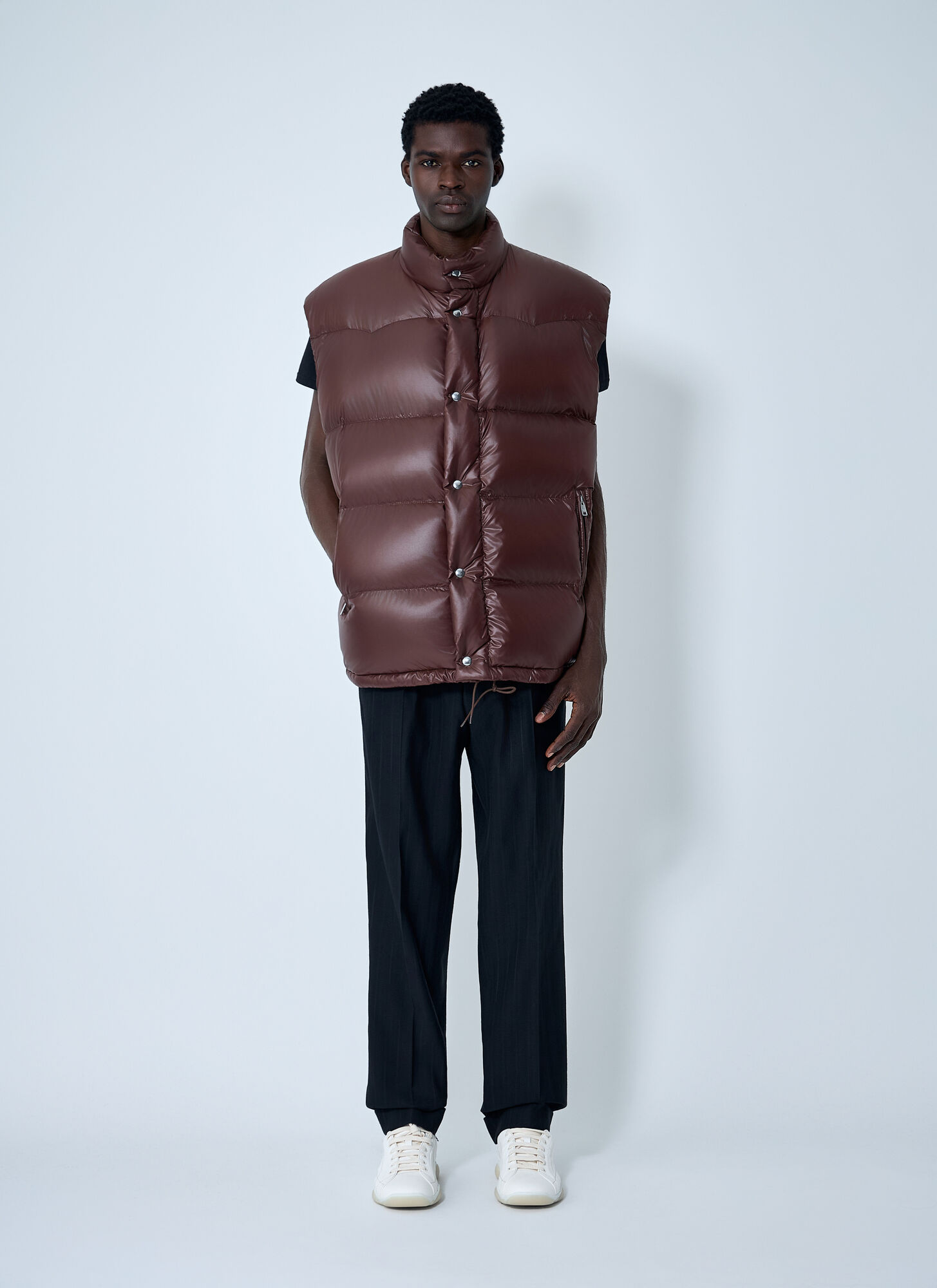 Prada Prada Re-nylon Down Vest - Man Jackets Brown S 