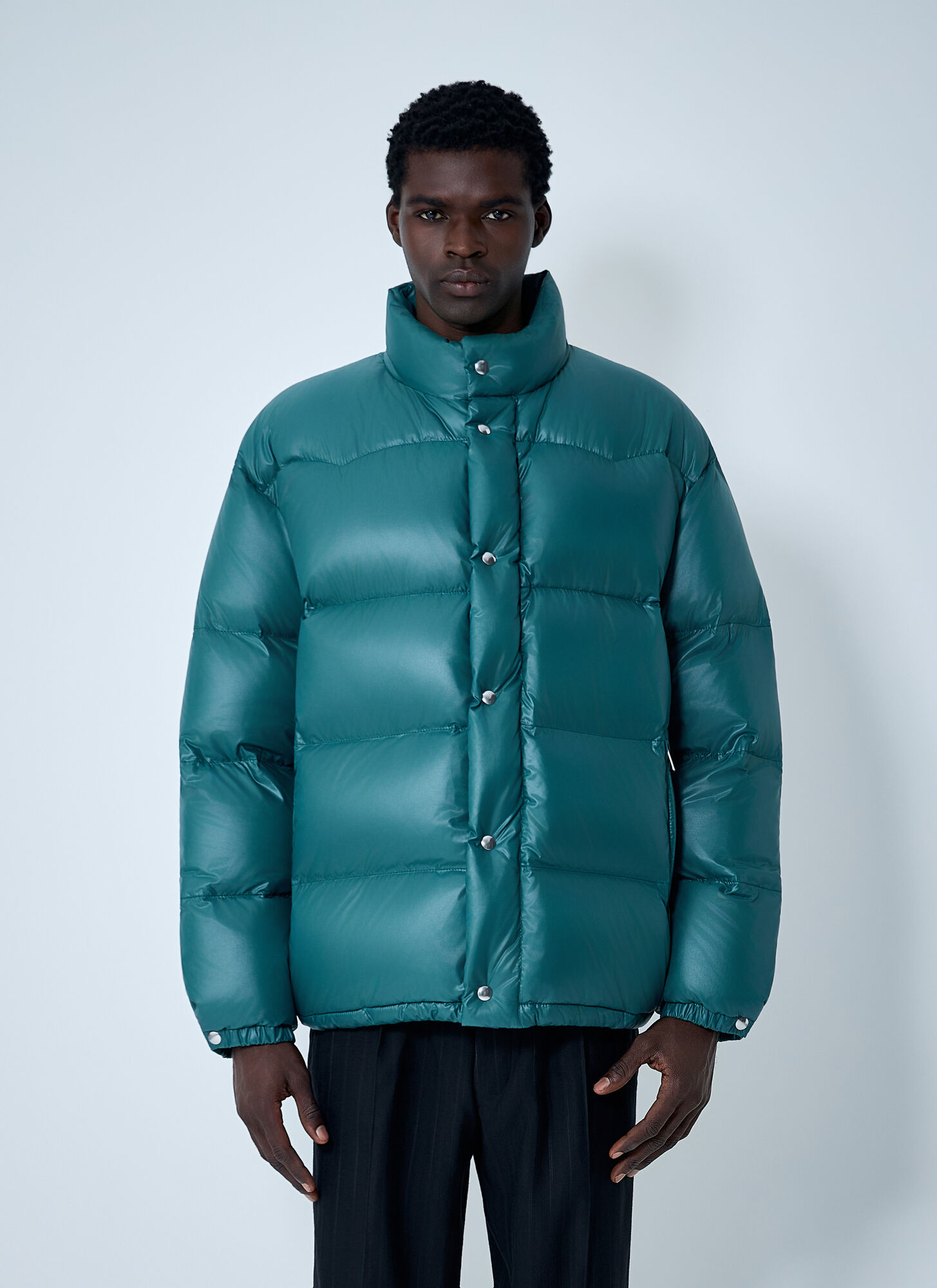 Prada Prada Re-nylon Down Coat - Man Jackets Green S　プラダ リナイロン ダウン コート - メンズ ジャケット グリーン S