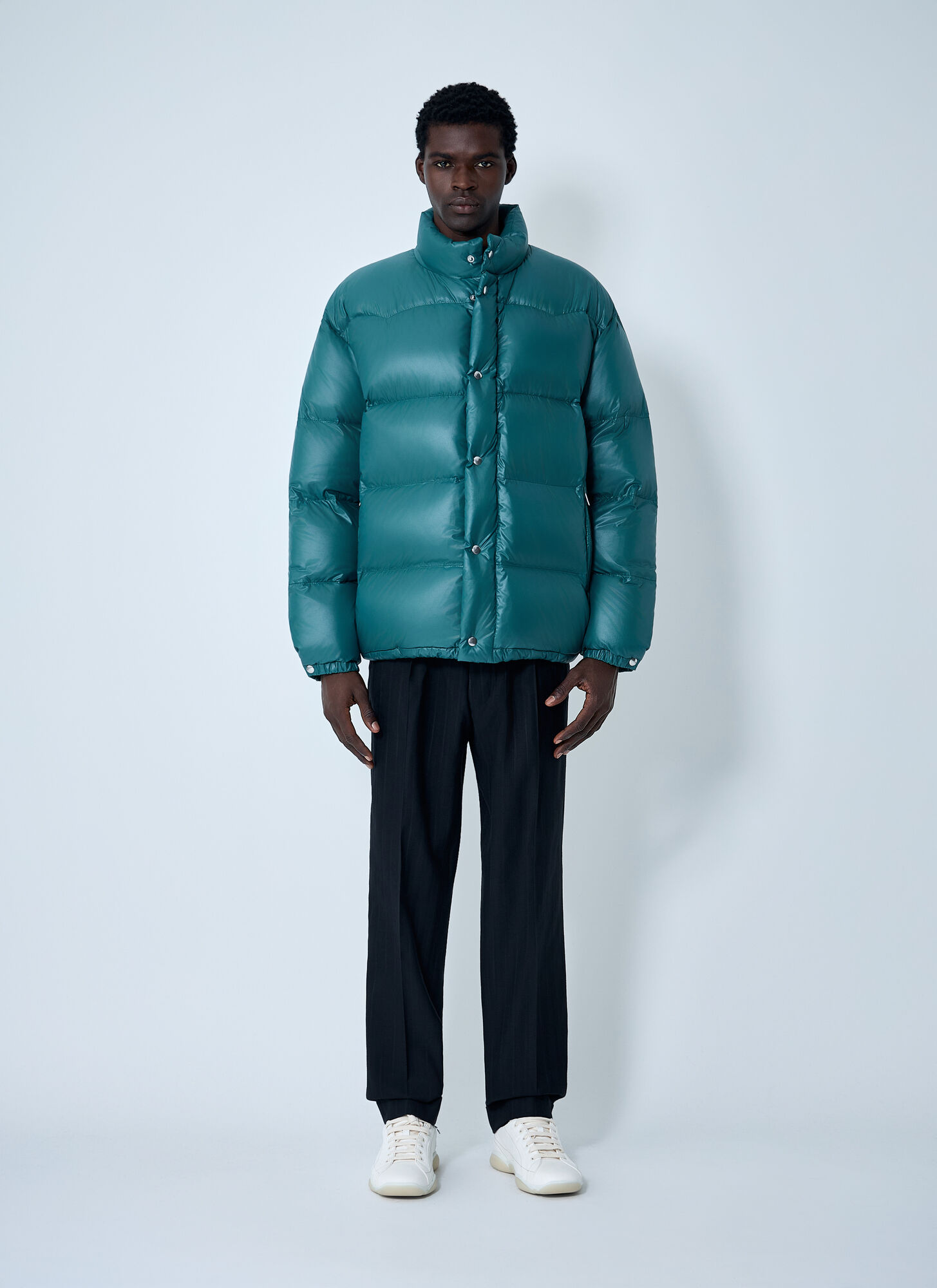  Prada Prada Re-nylon Down Coat - Man Jackets Green S 