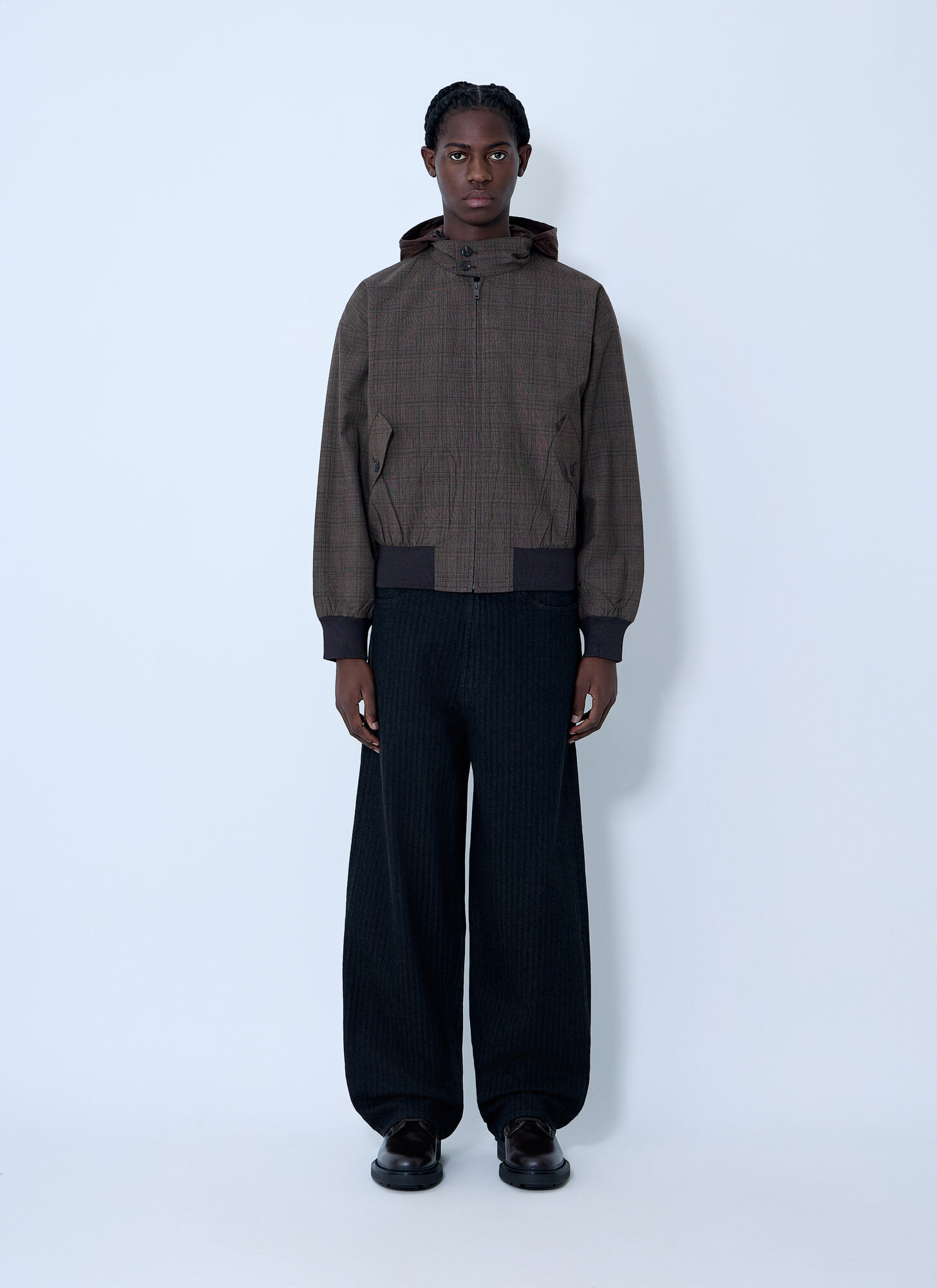  Prada Prada Hooded Wool Jacket - Man Jackets Brown S 
