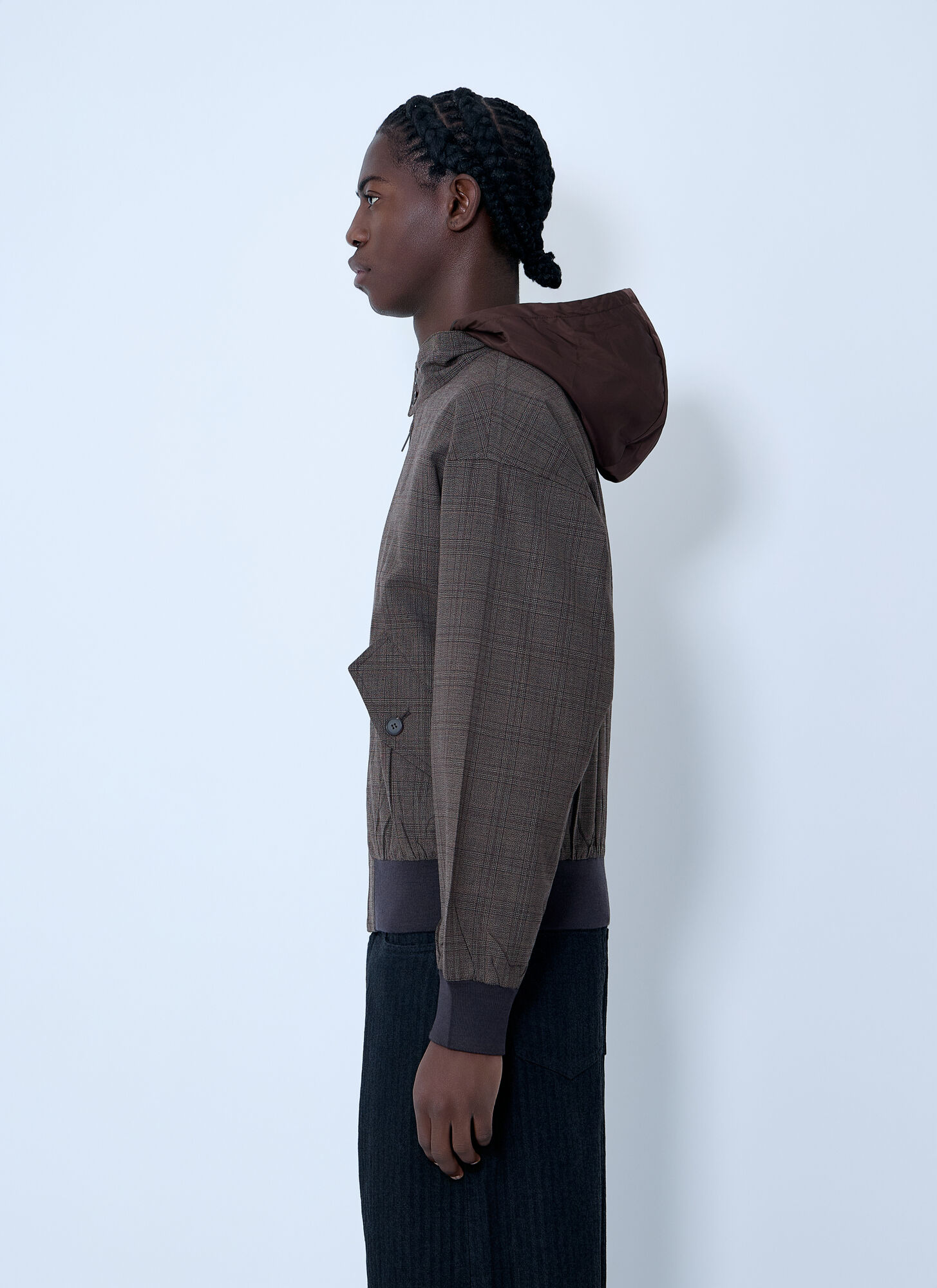  Prada Prada Hooded Wool Jacket - Man Jackets Brown S 