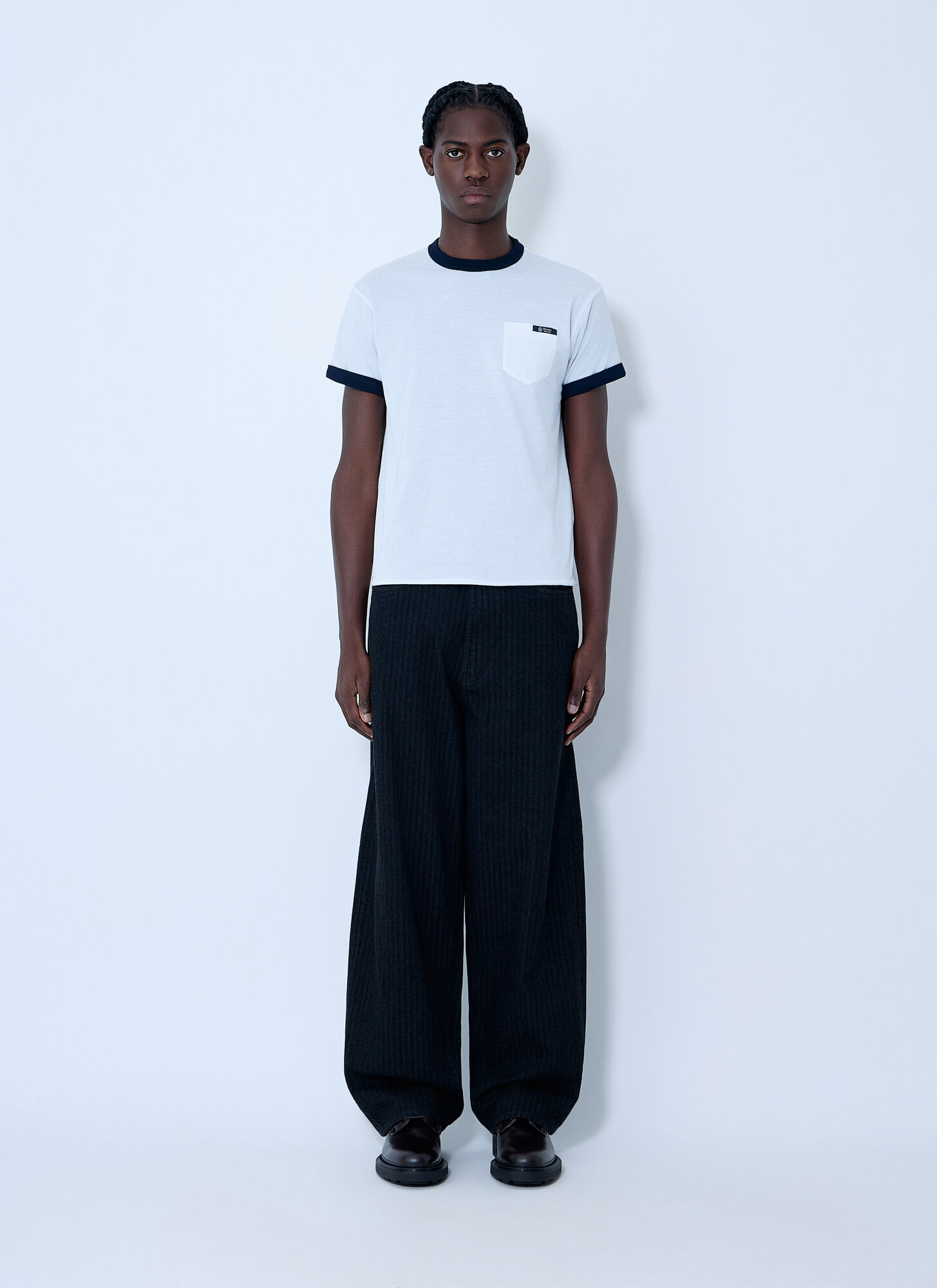  Prada Prada Logo Motif T-shirt - Mann T-shirts Navy L 